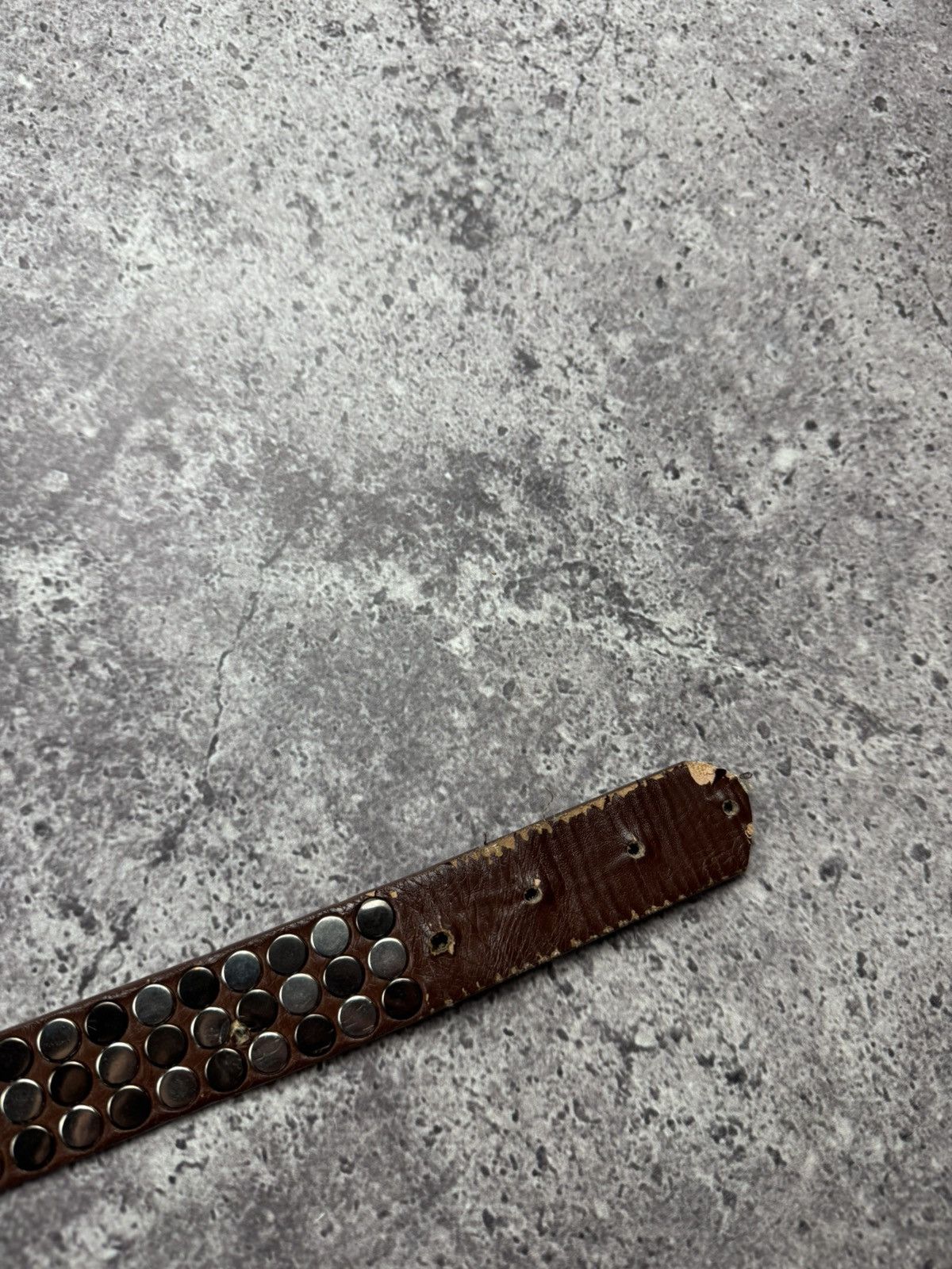 Japanese Brand 00's NUMBER NINE STYLE STUDDED LEATHER RARE Y2K BELT VINTAGE Size ONE SIZE - 7 Thumbnail