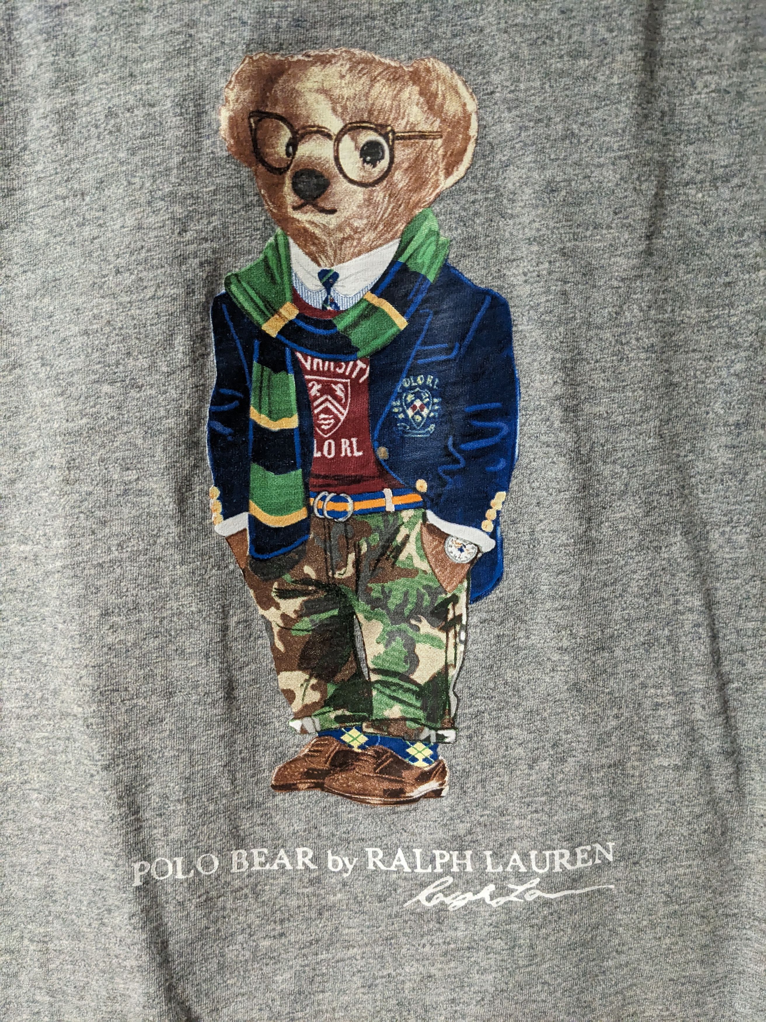 Polo Ralph Lauren × Vintage Vintage Y2K Polo Bear by Ralph Lauren Essential T-Shirt Size US XL / EU 56 / 4 - 2 Thumbnail