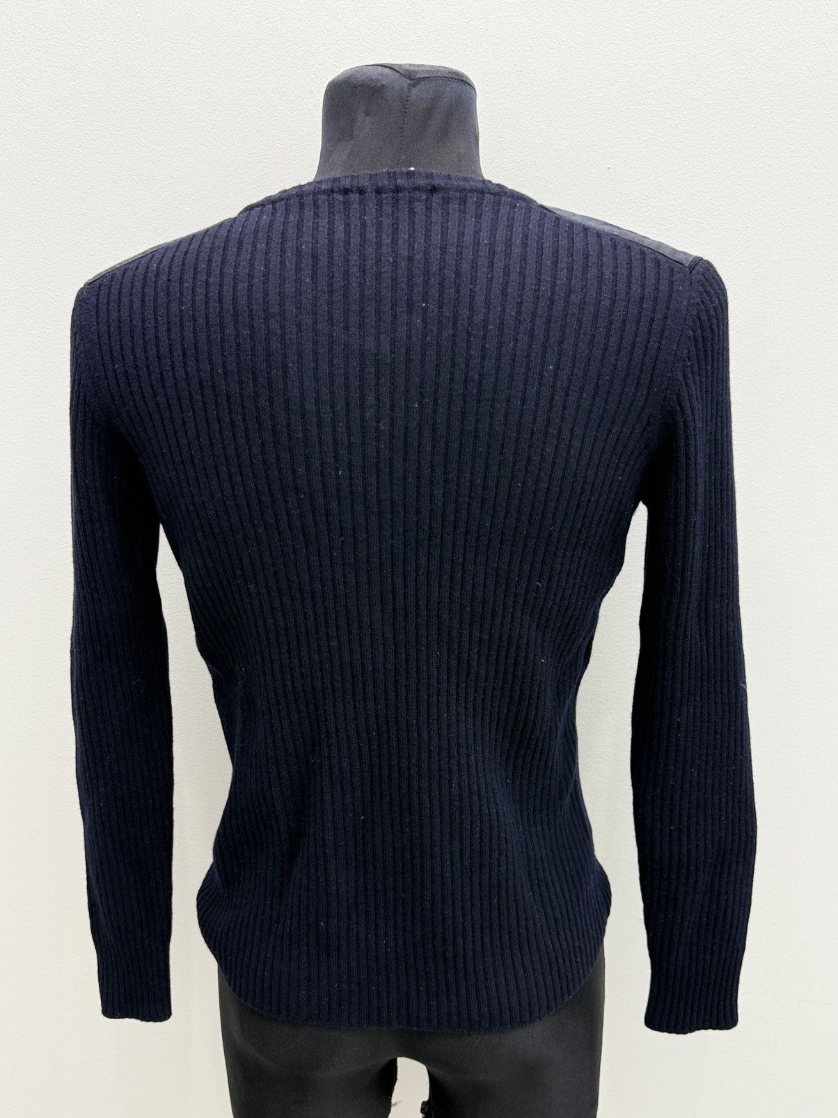 Neil Barrett Neil Barrett Wool Ribbed Patchwork V-neck Sweater Size US XL / EU 56 / 4 - 2 Thumbnail