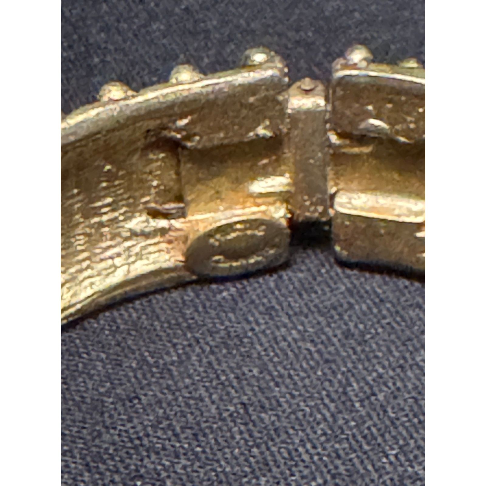 Other Hattie Carnegie Dot Textured Gold Tone Hinged Bracelet Size ONE SIZE - 6 Thumbnail
