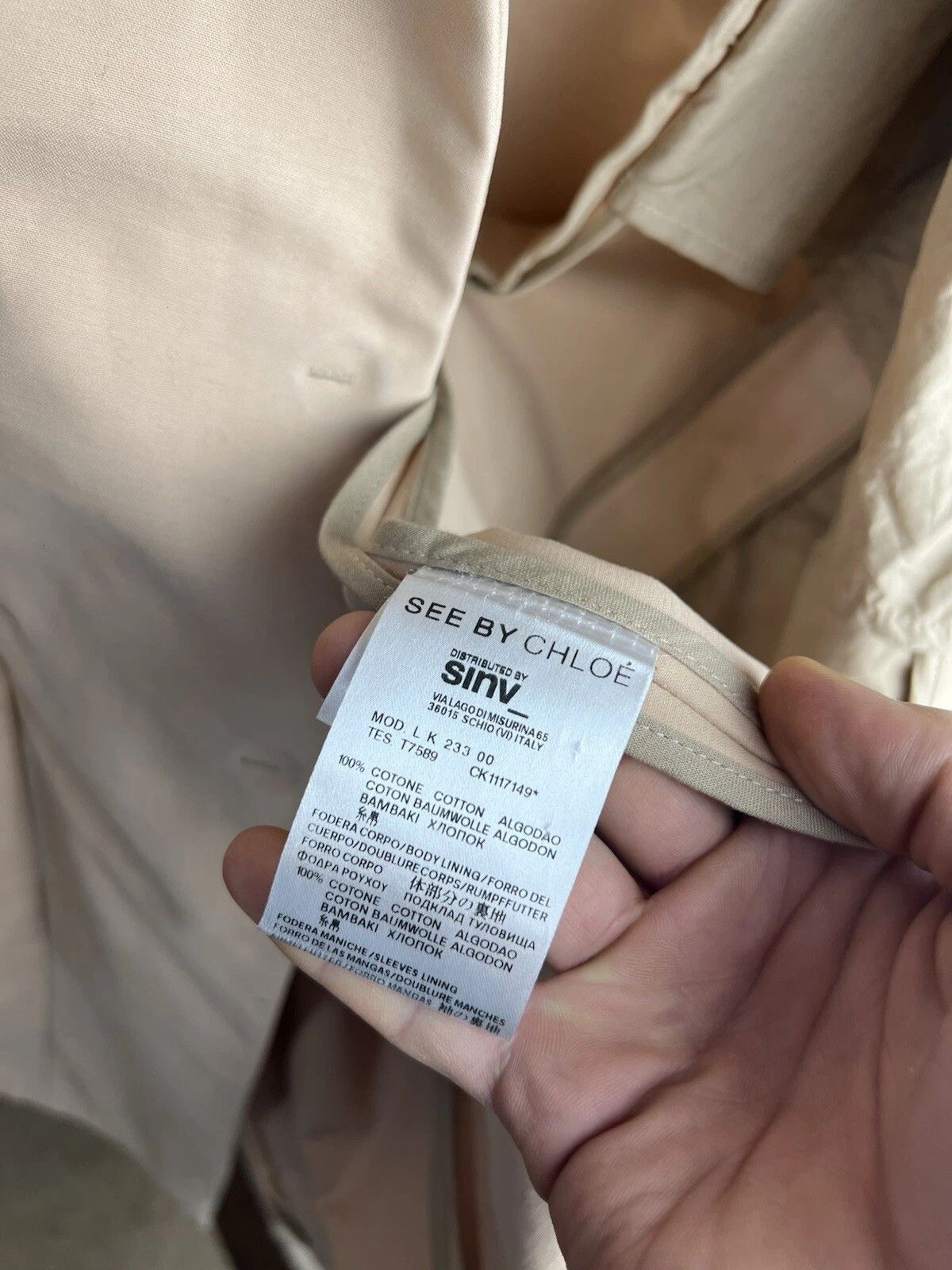 See by Chloe See by Chloé Women’s Trench Coat Cotton Camel – Size US 6 Size M / US 6-8 / IT 42-44 - 14 Thumbnail