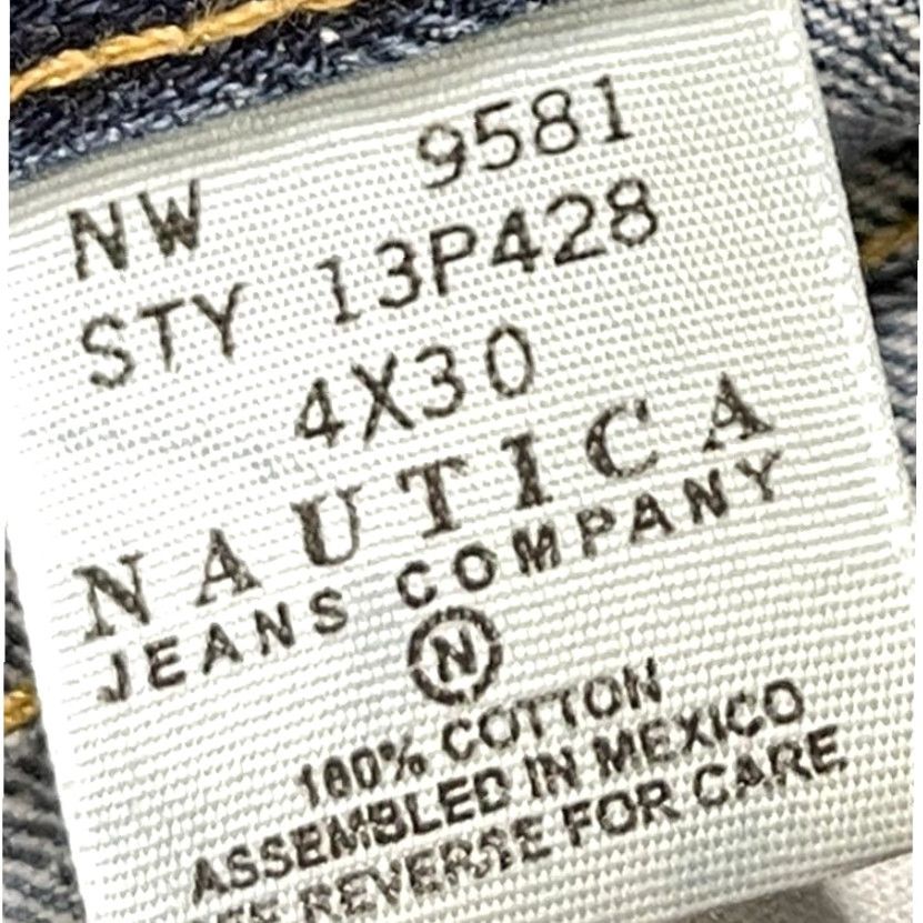 Nautica Nautica Jeans Womens Size 4 Dark Blue Denim Mid Rise 100% Cotton Cropped Baggy Retro 90s Y2K Grunge Jeans Womens Size 28" / US 6 / IT 42 - 3 Thumbnail