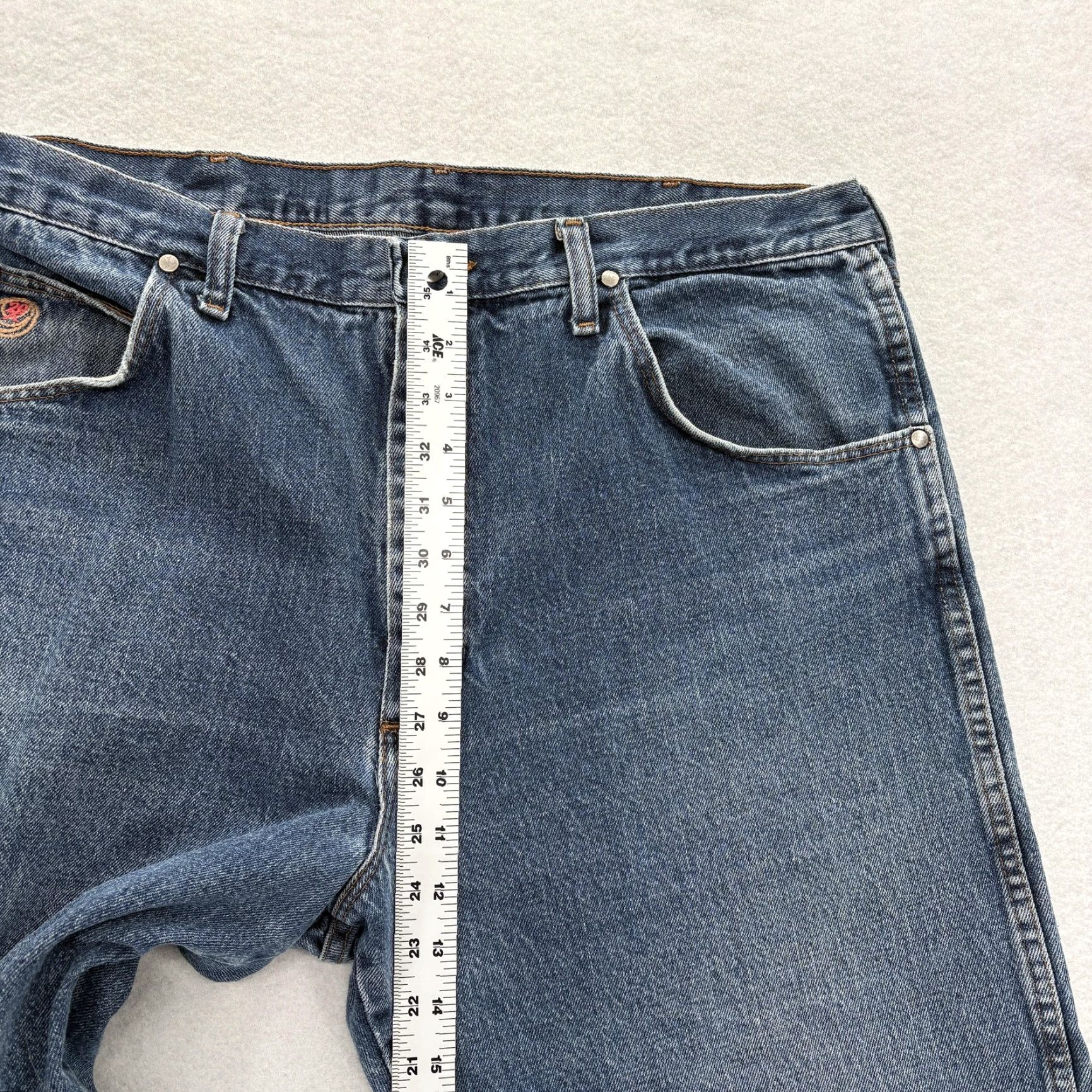 Wrangler Wrangler 20X Relaxed Straight Jeans Mens 36x32 Blue Medium Wash Denim Cowboy Y2K Vans? Size US 36 / EU 52 - 6 Thumbnail