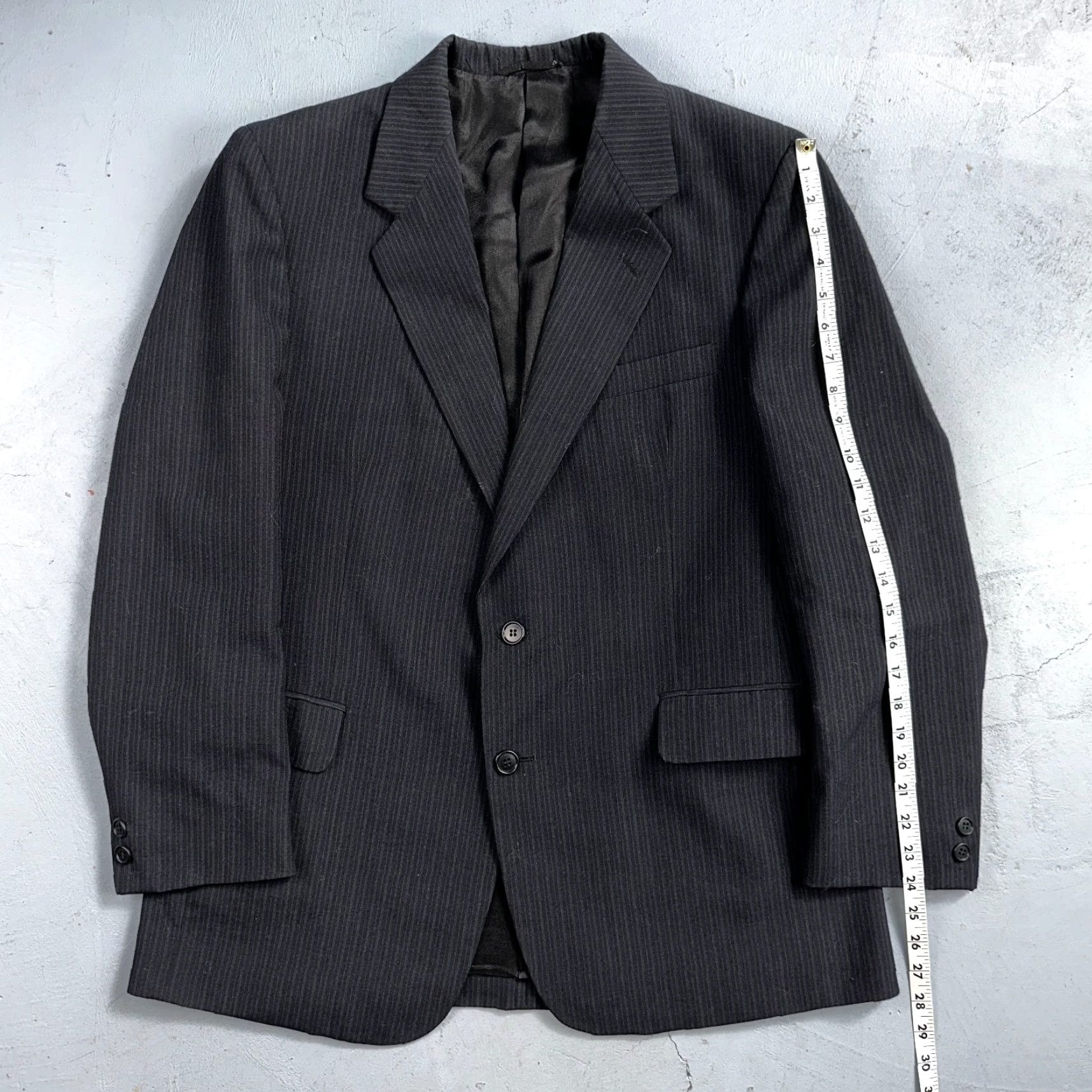 American Trench VINTAGE American Trend Mens 3 Piece Suit Jacket Coat Pants Vest 1970s Rockabilly Black Size 42 Size 42R - 2 Thumbnail