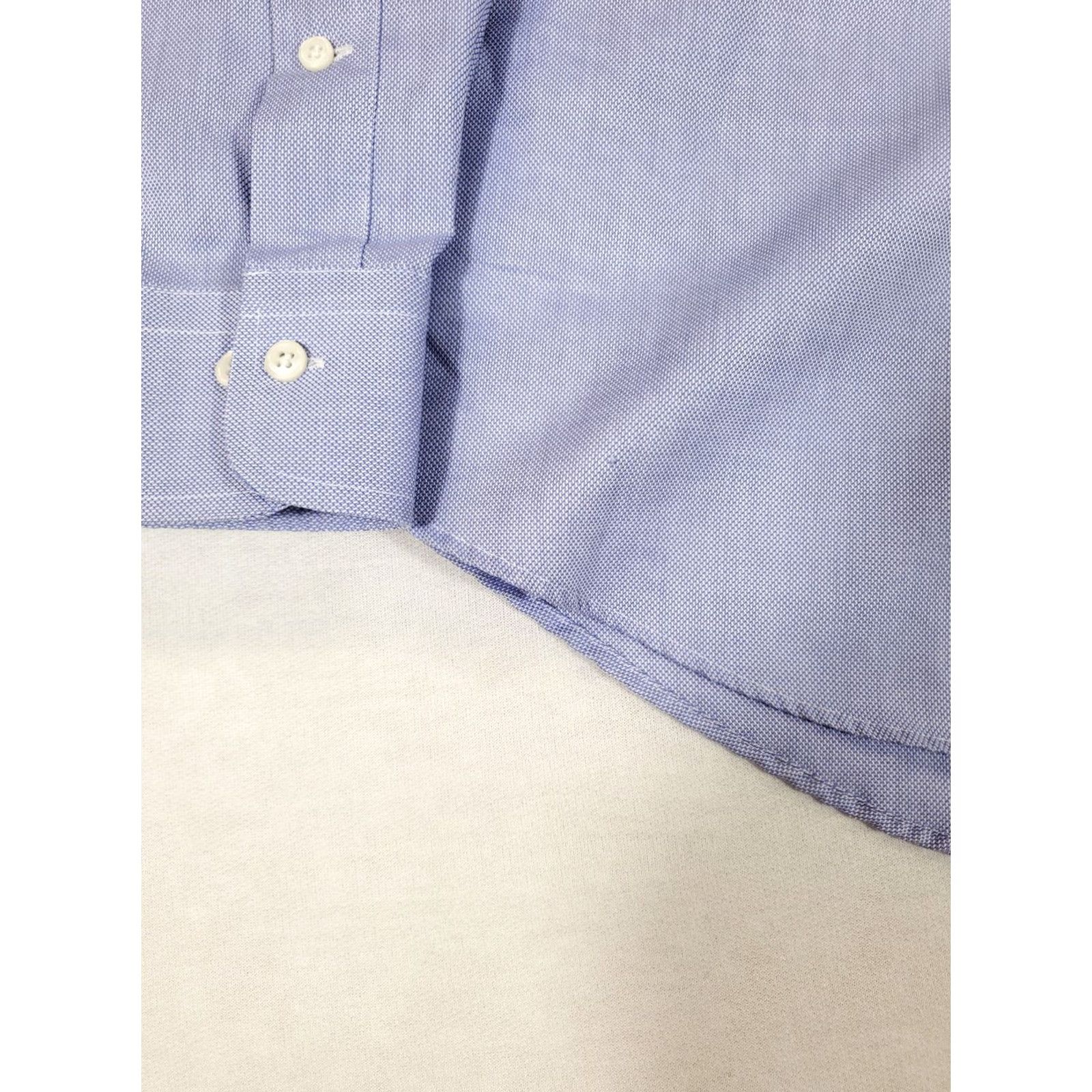 Ralph Lauren Lauren Ralph Lauren Blue Button-Down Long Sleeve Dress Shirt Mens 16.5 34/35 Blue Mens Size 46R - 5 Thumbnail