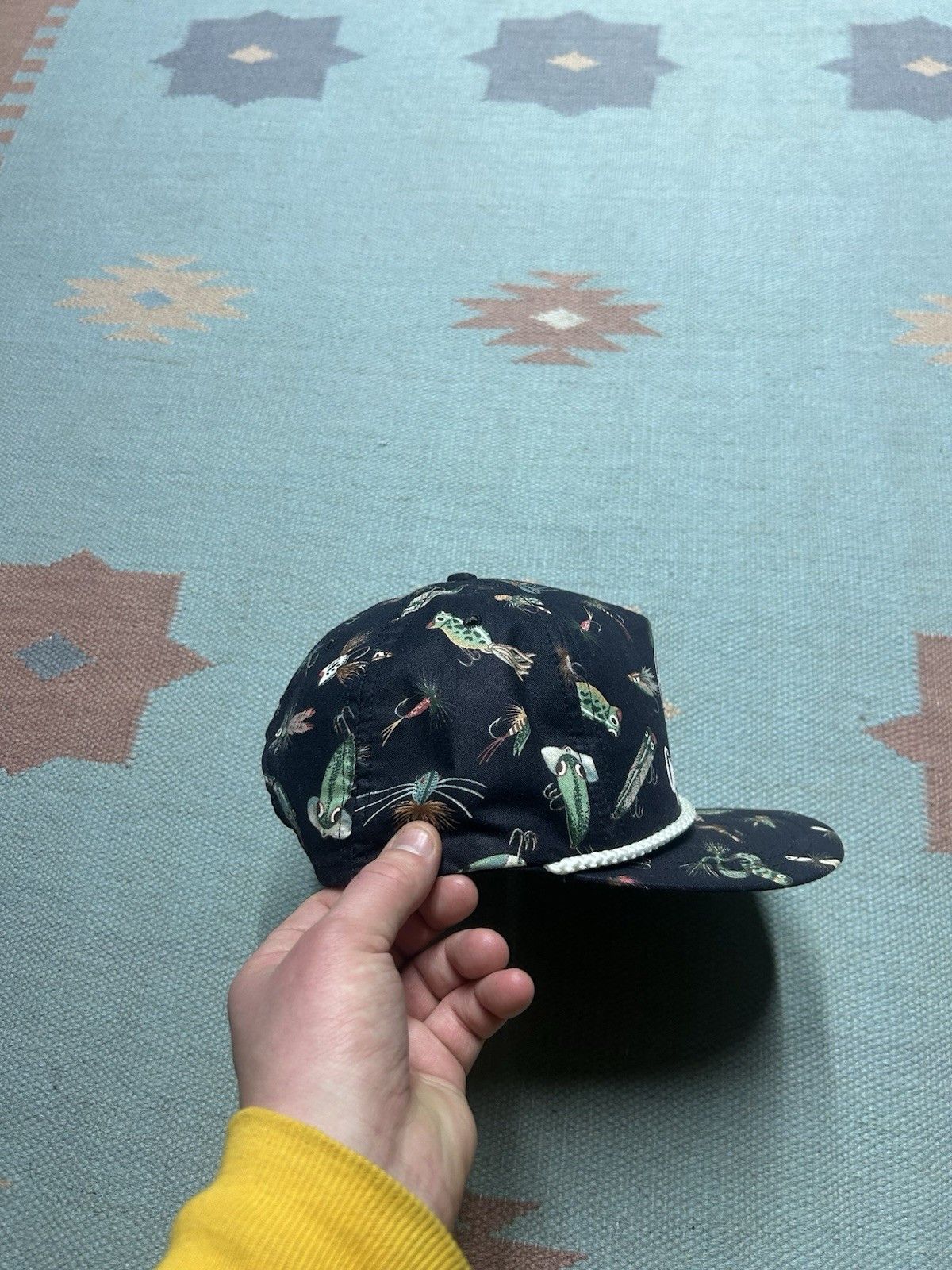 Vintage Vtg 90s SnapBack hat gander mountain fishing all over USA Size ONE SIZE - 9 Thumbnail