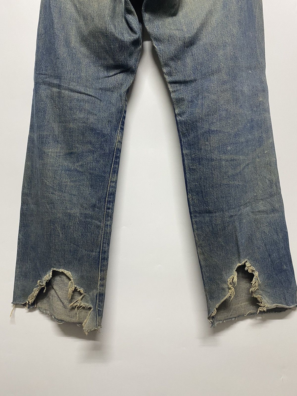 Levi's Levis BE 502 Button J22 Selvedge Distressed Denim Jeans Size US 34 / EU 50 - 9 Thumbnail