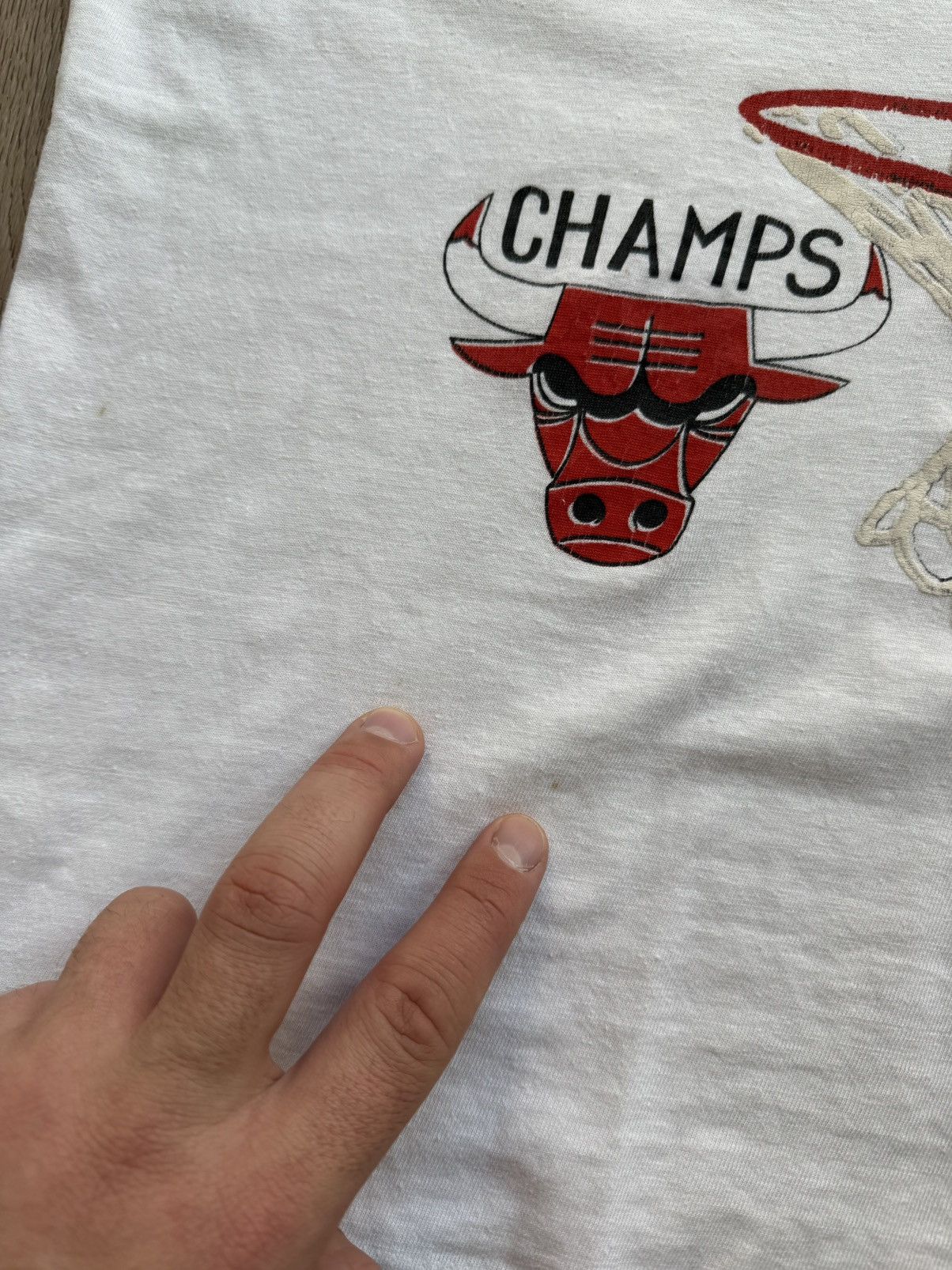 NBA Vintage 90s Nba Chicago Bulls Champs Basketball T-Shirt Size US M / EU 48-50 / 2 - 6 Thumbnail