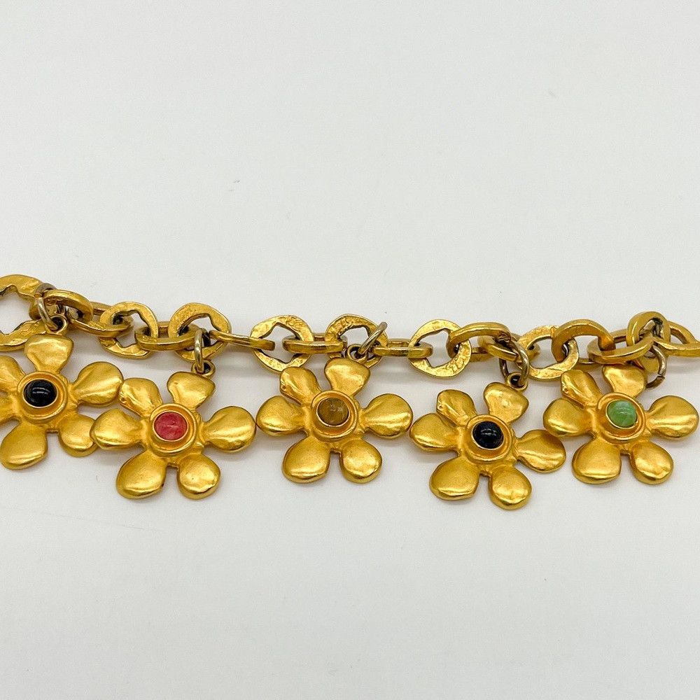 Karl Lagerfeld Vintage KARL LAGERFELD Gold Daisey Bracelet 6.25” Size ONE SIZE - 5 Thumbnail