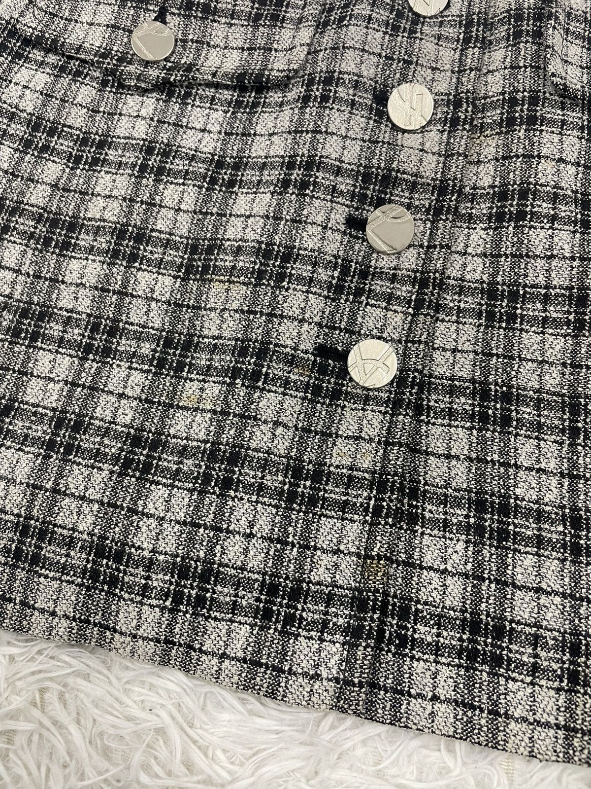Yves Saint Laurent Checkered YSL Yves Saint Laurent Jacket Made in Japan Size XS / US 0-2 / IT 36-38 - 3 Thumbnail