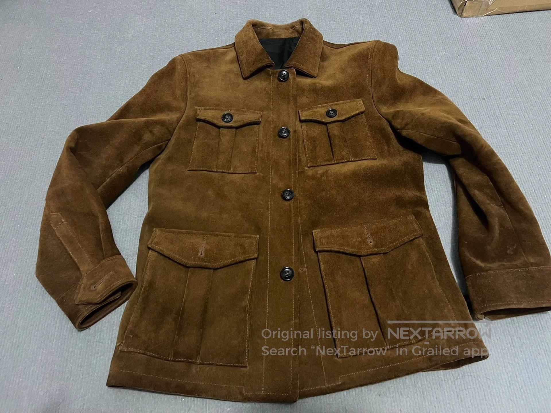 RRL Ralph Lauren Vintage Suede Military Leather Jacket. Size US M / EU 48-50 / 2 - 8 Thumbnail