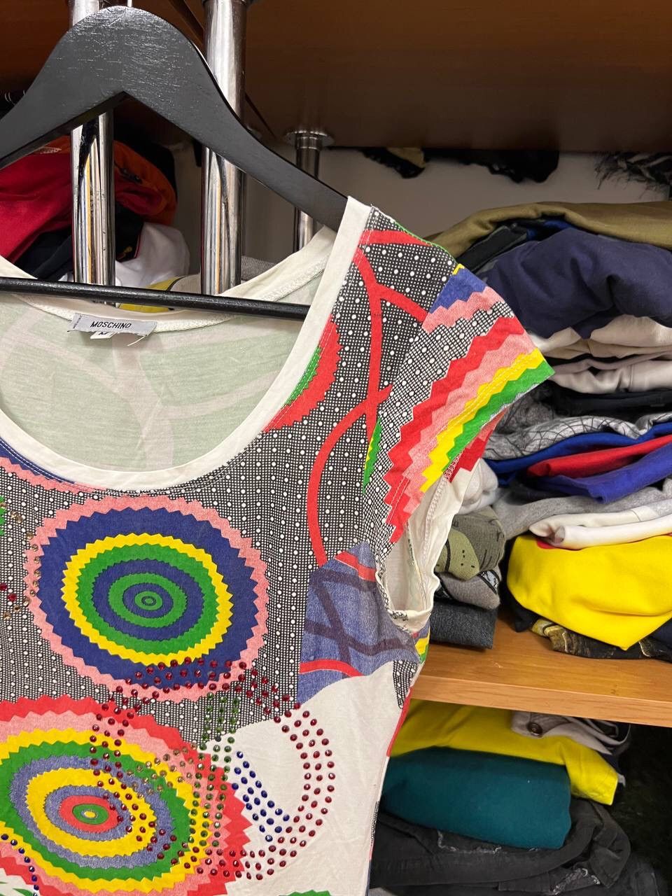 Moschino Vintage Moschino Multicolour Archive Crazy Pattern Tank Top Size M / US 6-8 / IT 42-44 - 3 Thumbnail