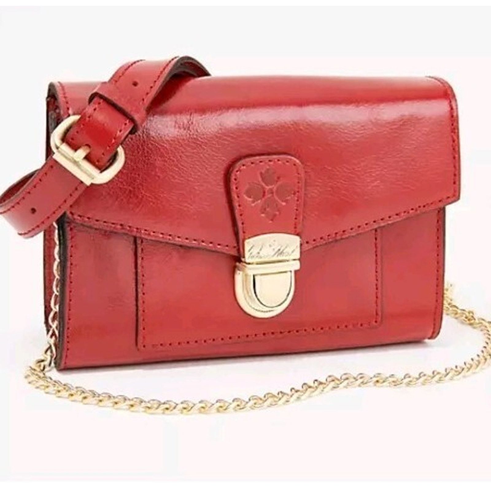 Patricia Nash Patricia Nash Leather Bishop Belt Bag Berry Red Bag A554737 Size ONE SIZE - 1 Thumbnail