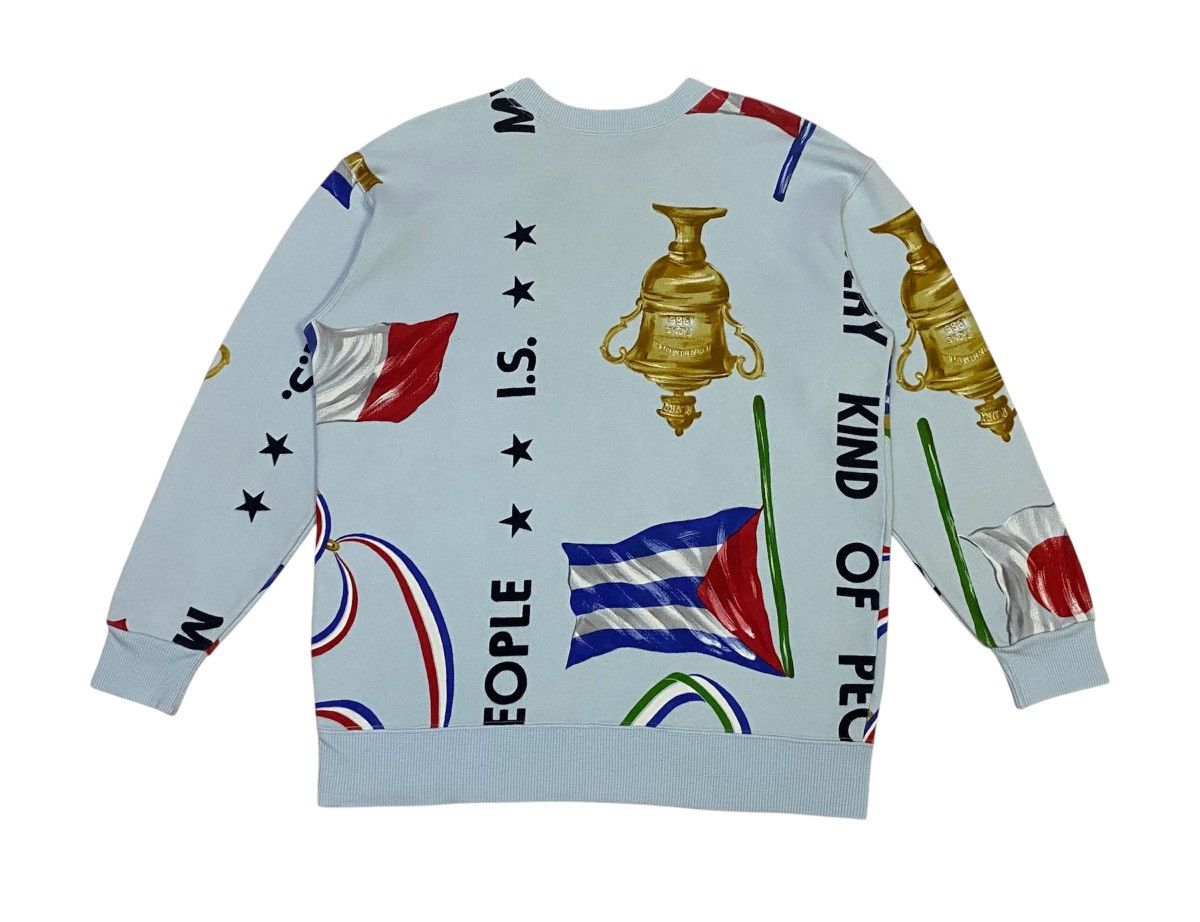Issey Miyake Rare🔥Vintage Issey Miyake Fullprint Flag Trophy Sweatshirt Size US M / EU 48-50 / 2 - 3 Thumbnail
