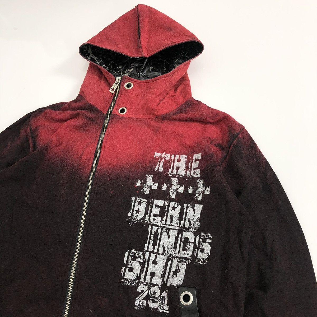 Le Grande Bleu (L.G.B.) 2000s Bernings Sho Asymmetric Affliction Cross Lgb ZipHoodie Size US L / EU 52-54 / 3 - 3 Thumbnail