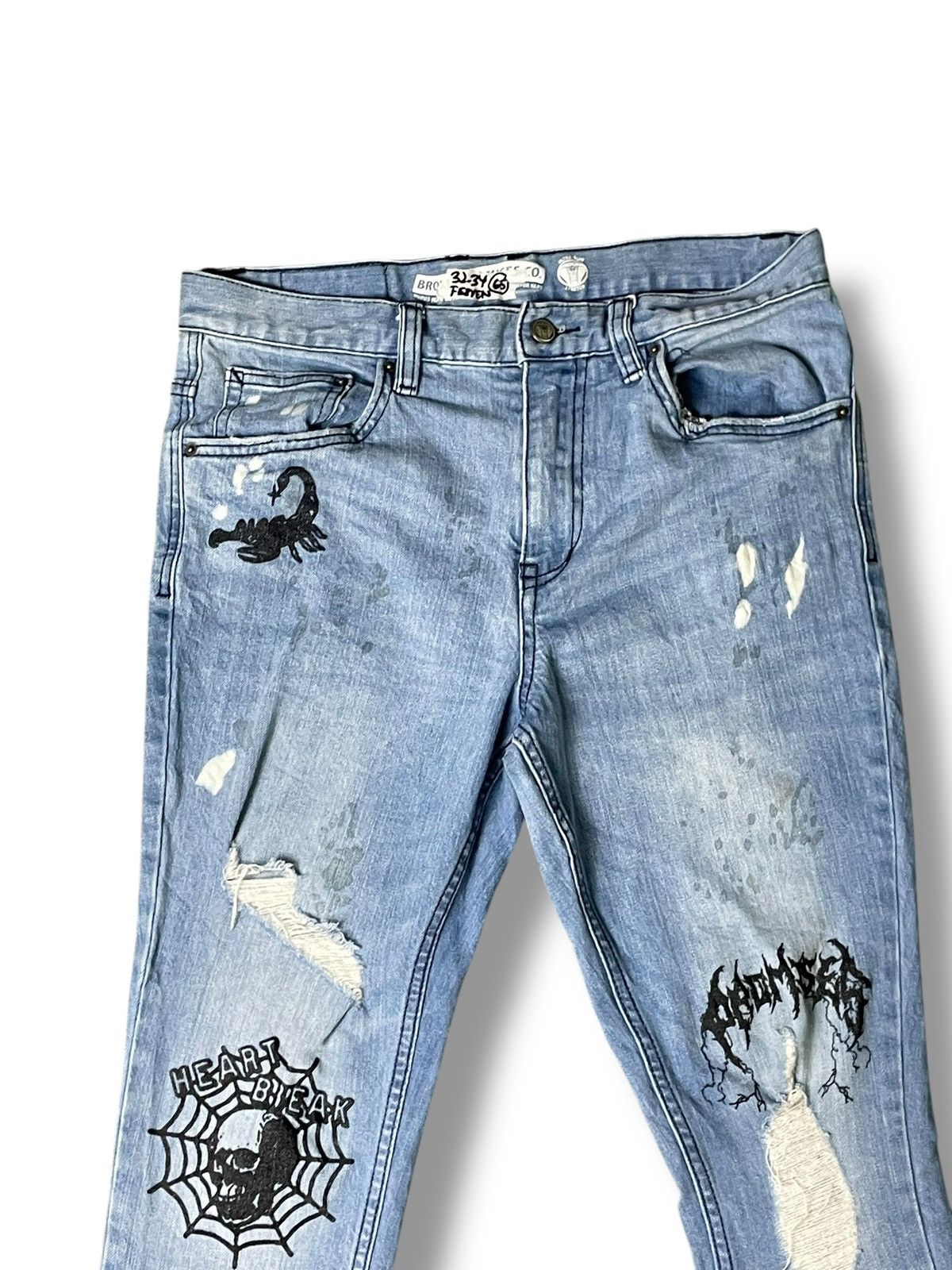Broken Promises Co. Broken Promises Fashion Jeans (53) Size US 30 / EU 46 - 2 Thumbnail
