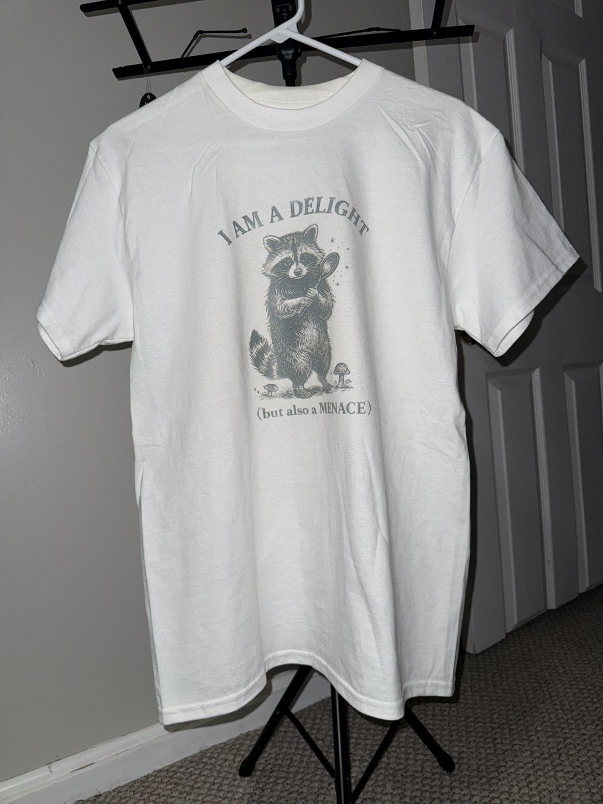 Other I Am a Delight (But Also a Menace) Raccoon Graphic Tee Size M / US 6-8 / IT 42-44 - 2 Thumbnail