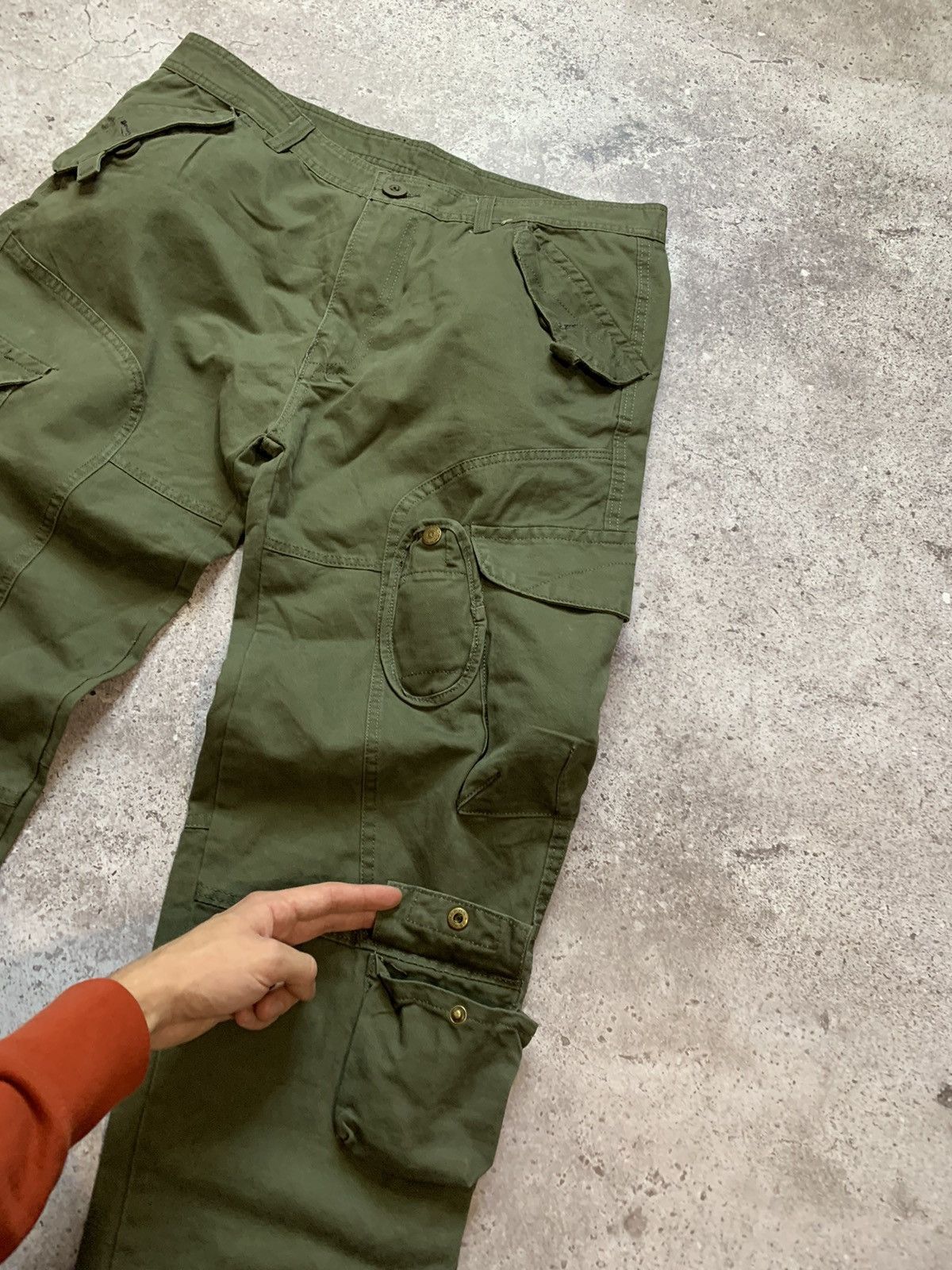 Japanese Brand × Vintage Military Multi-Pocket Cargo Trousers like dolce gabbana polo Size US 36 / EU 52 - 3 Thumbnail
