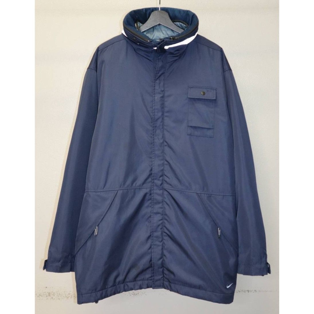 Nike Vintage Nike 2XL Blue Hooded Windbreaker Jacket Full Zip Size US XXL / EU 58 / 5 - 1 Thumbnail