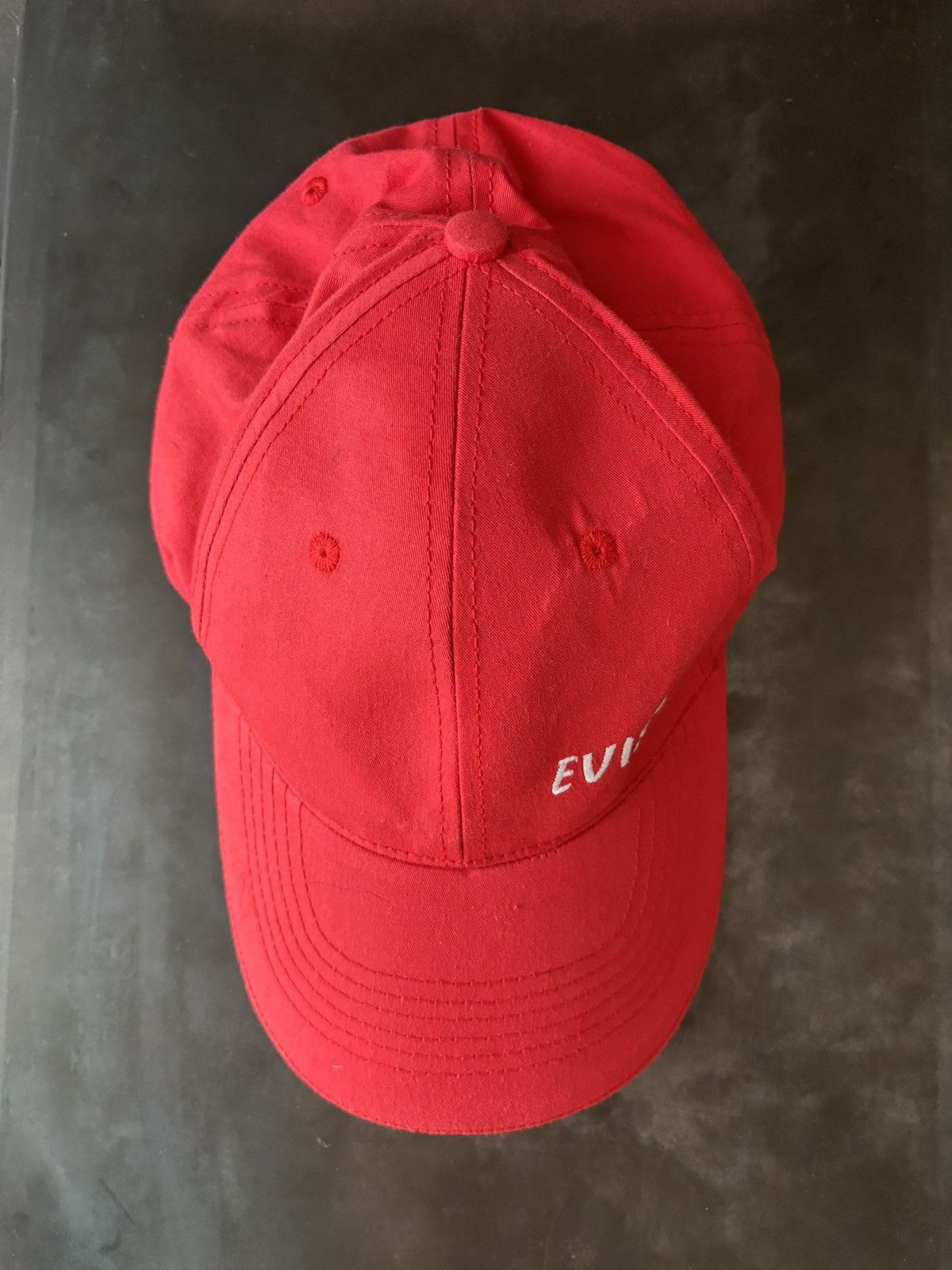 Vintage Vintage Evisu Style Hat Custom 2000s Baseball Cap Velcro Red Size ONE SIZE - 11 Thumbnail