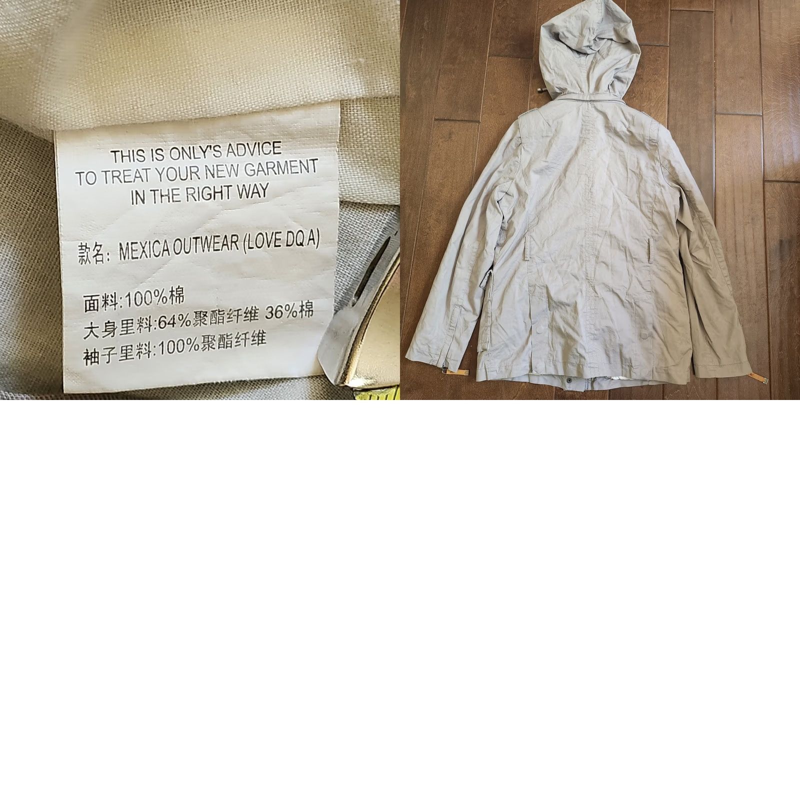 Vintage Only Love Collection Hoodie Women M Gray Full Zip Button Pocket Solid Relaxed Winter Fall Size M / US 6-8 / IT 42-44 - 11 Thumbnail