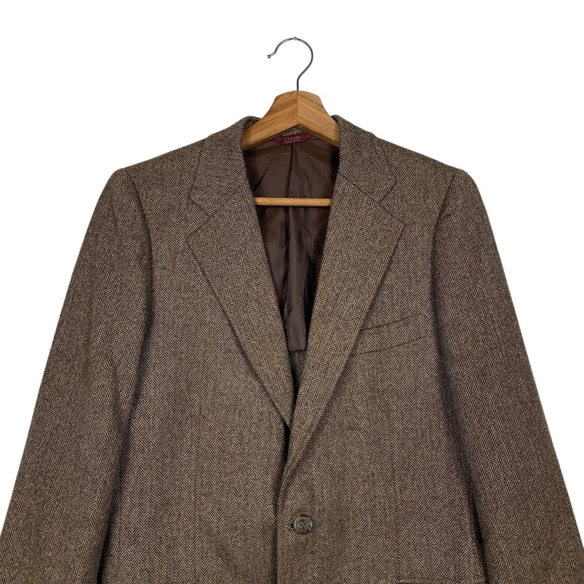 Chaps Ralph Lauren 90’s CHAPS RALPH LAUREN Herringbone Wool Blazers #2105-C92 Size US M / EU 48-50 / 2 - 2 Thumbnail