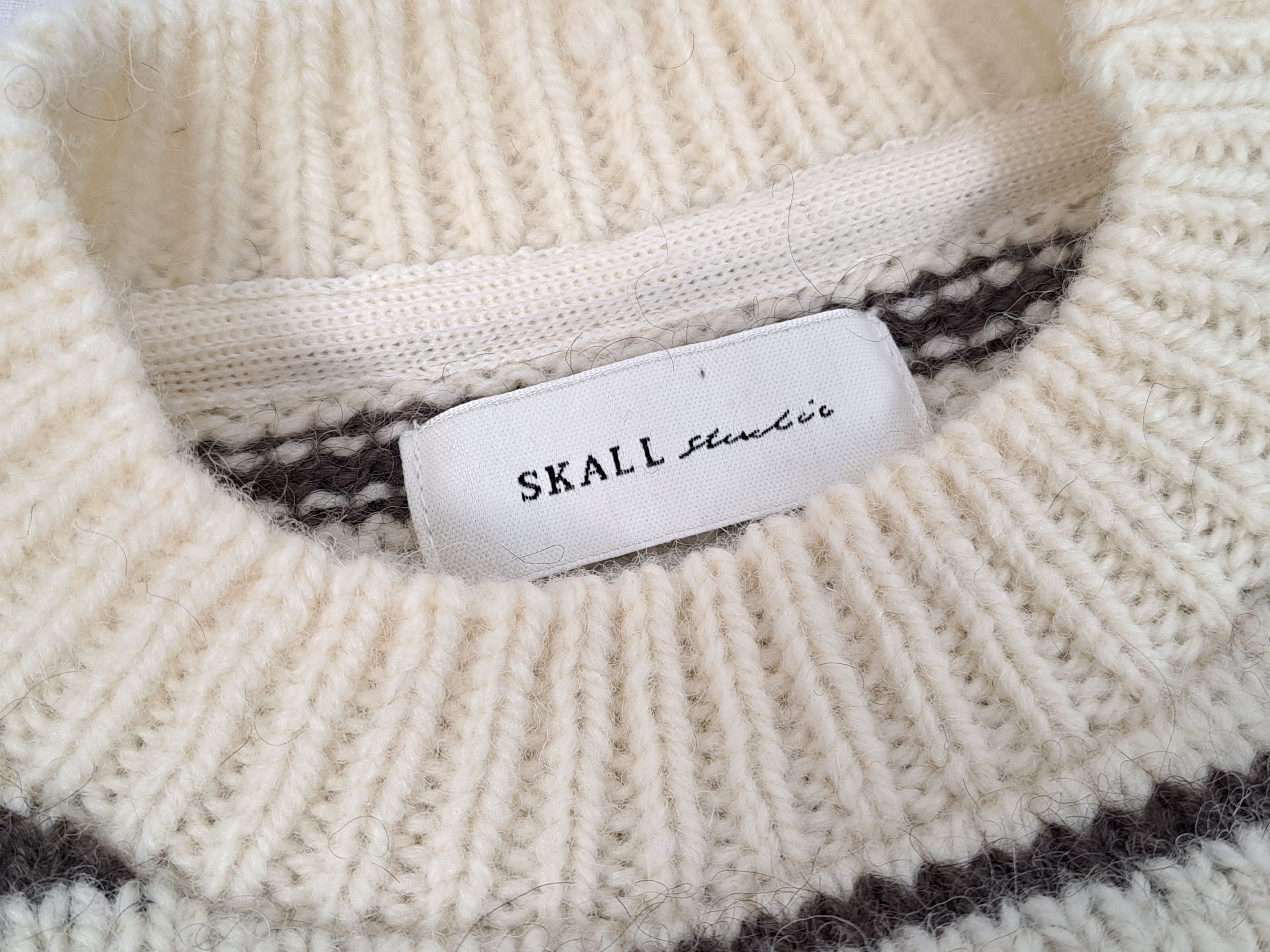 Designer SKALL STUDIO striped knit warm sweater. Size XS / US 0-2 / IT 36-38 - 8 Thumbnail