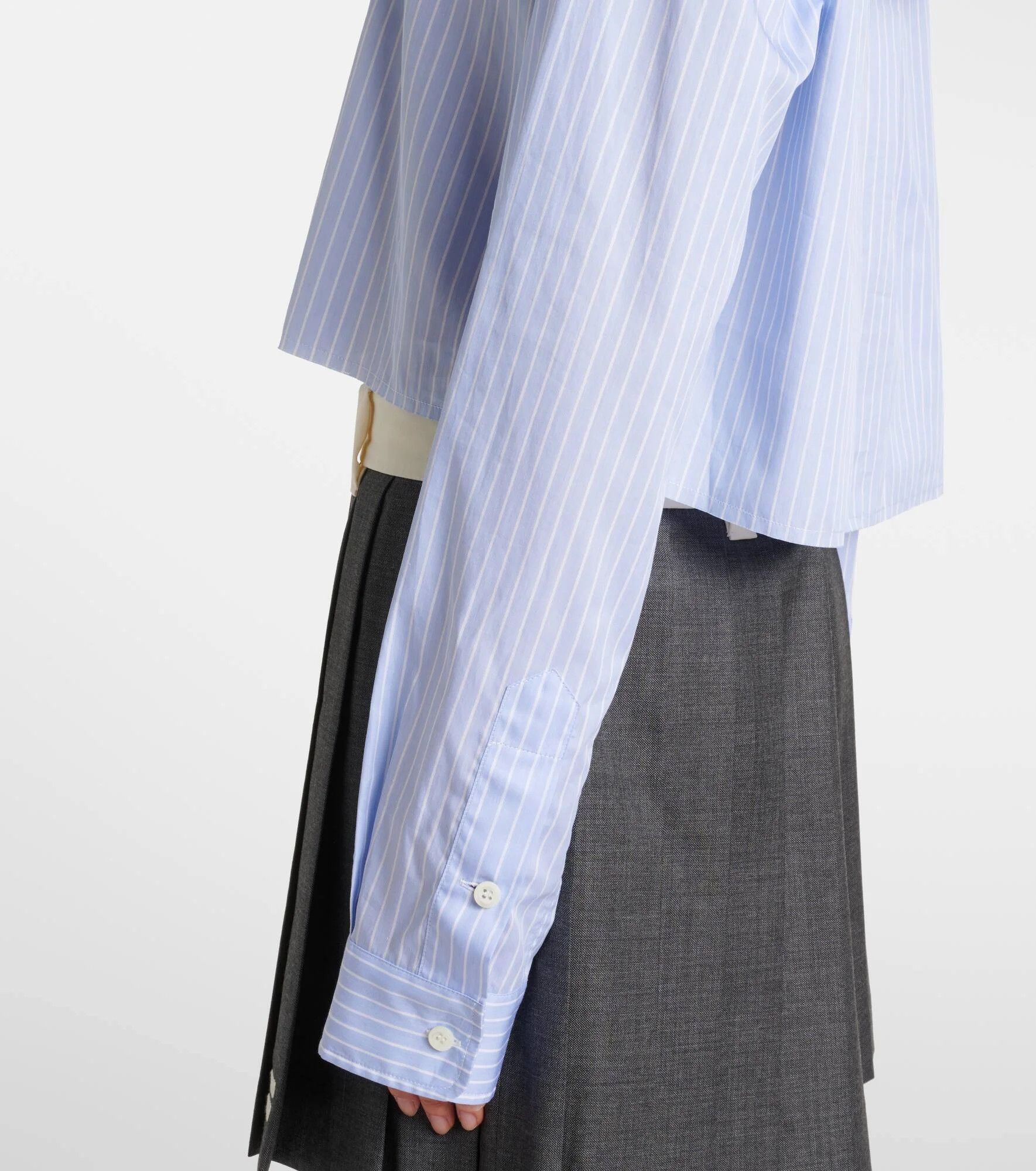 Miu Miu o1B3y1r0526 Striped Shirt in Multicolor Size XL / US 12-14 / IT 48-50 - 5 Thumbnail