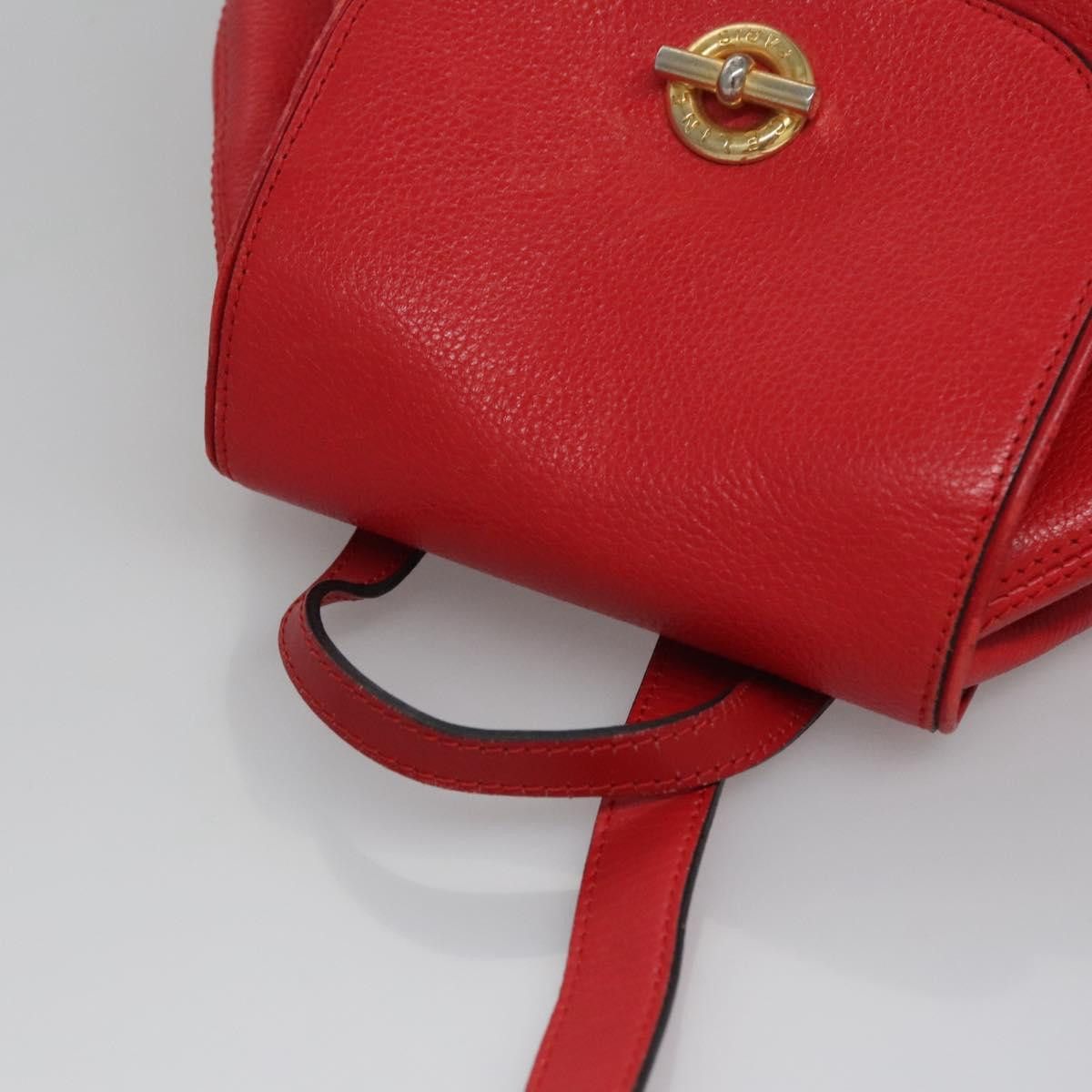 Celine CELINE Backpack Leather Red Gold Size ONE SIZE - 6 Thumbnail