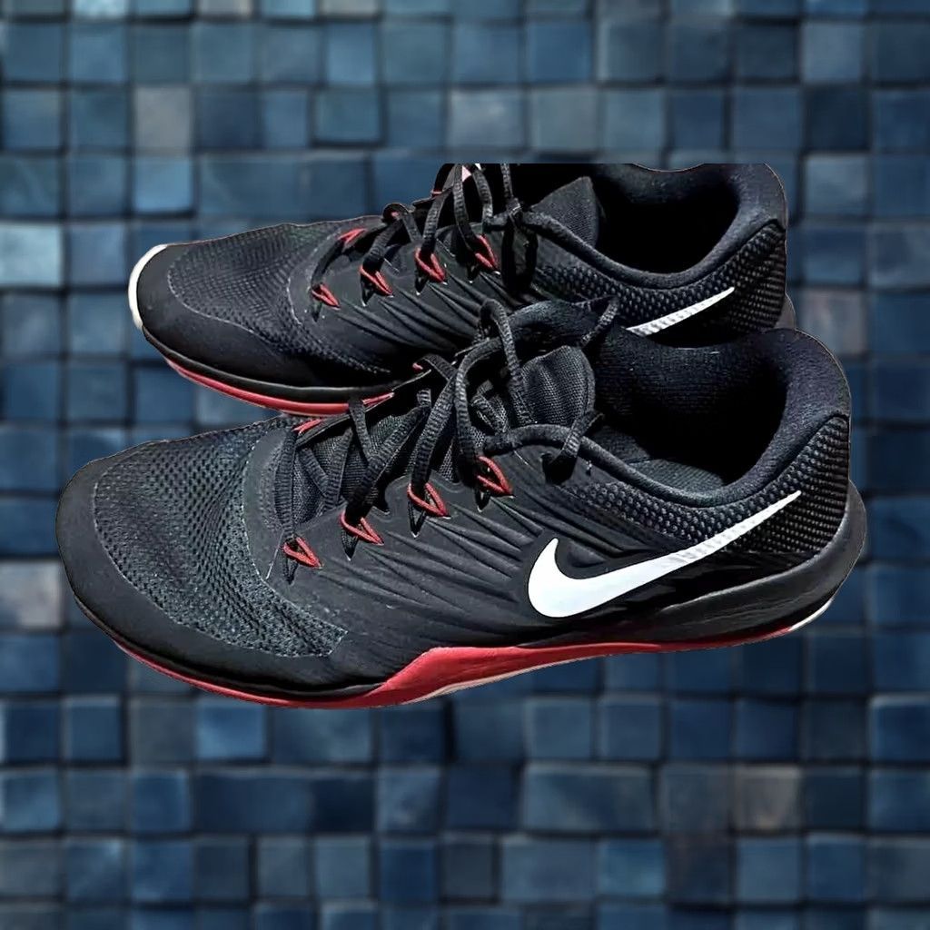 Nike Lunar Prime Iron 2 Sneaker Black Gym Red Athletic Mens Size 12 2018, Men's