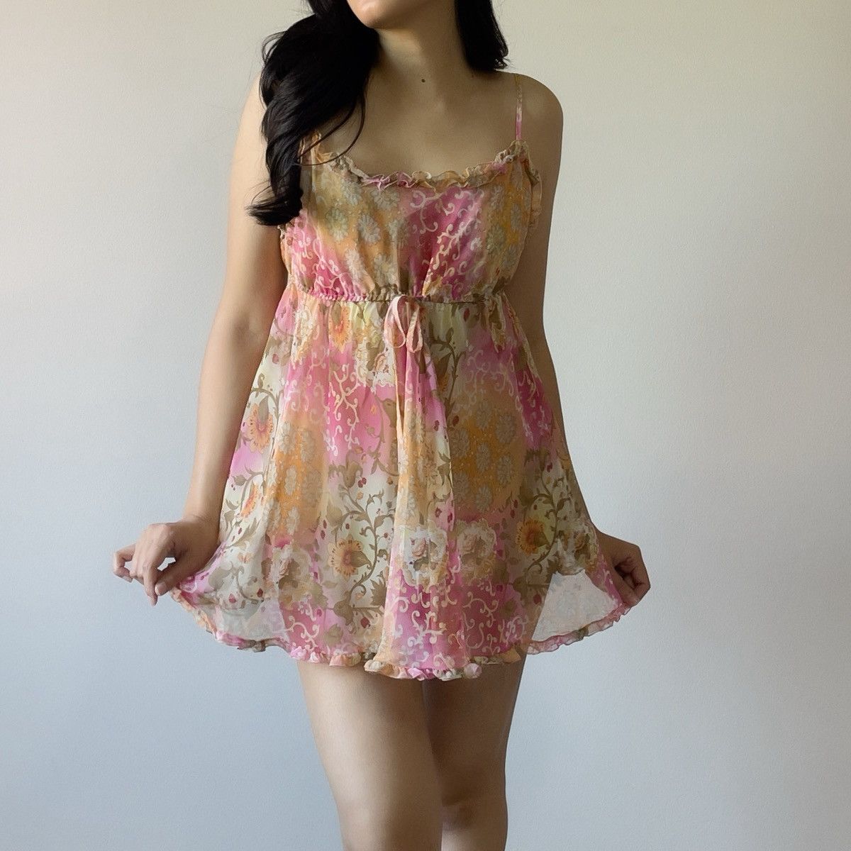 Victoria's Secret Victoria’s Secret 1990s Floral Chiffon Slip Dress (S–M) Size M / US 6-8 / IT 42-44 - 7 Thumbnail