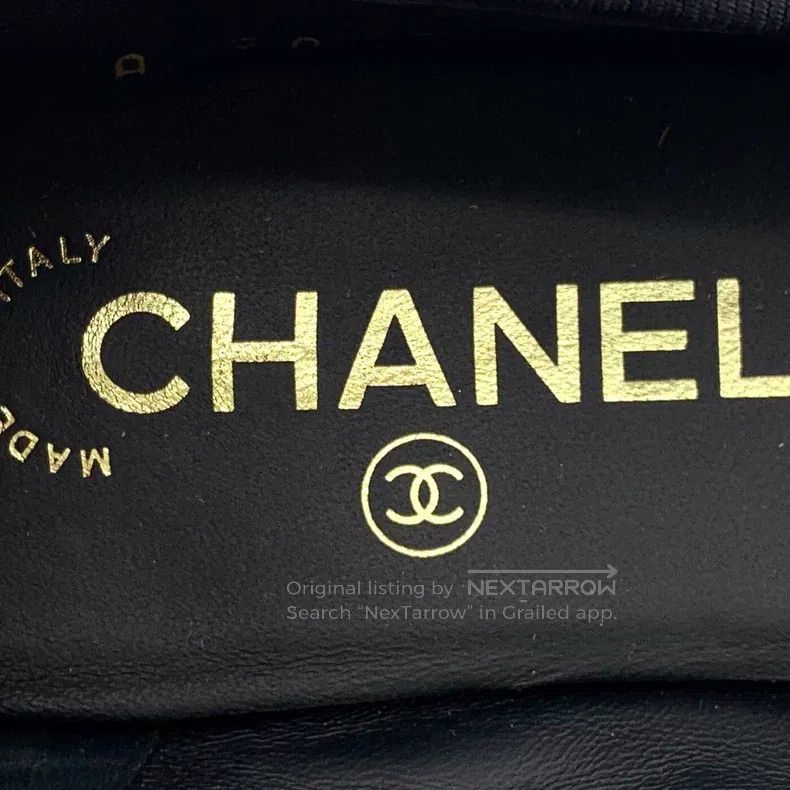Chanel Chanel Black round toe woven coarse tweed sequin casual fl Size US 7.5 / IT 37.5 - 7 Thumbnail