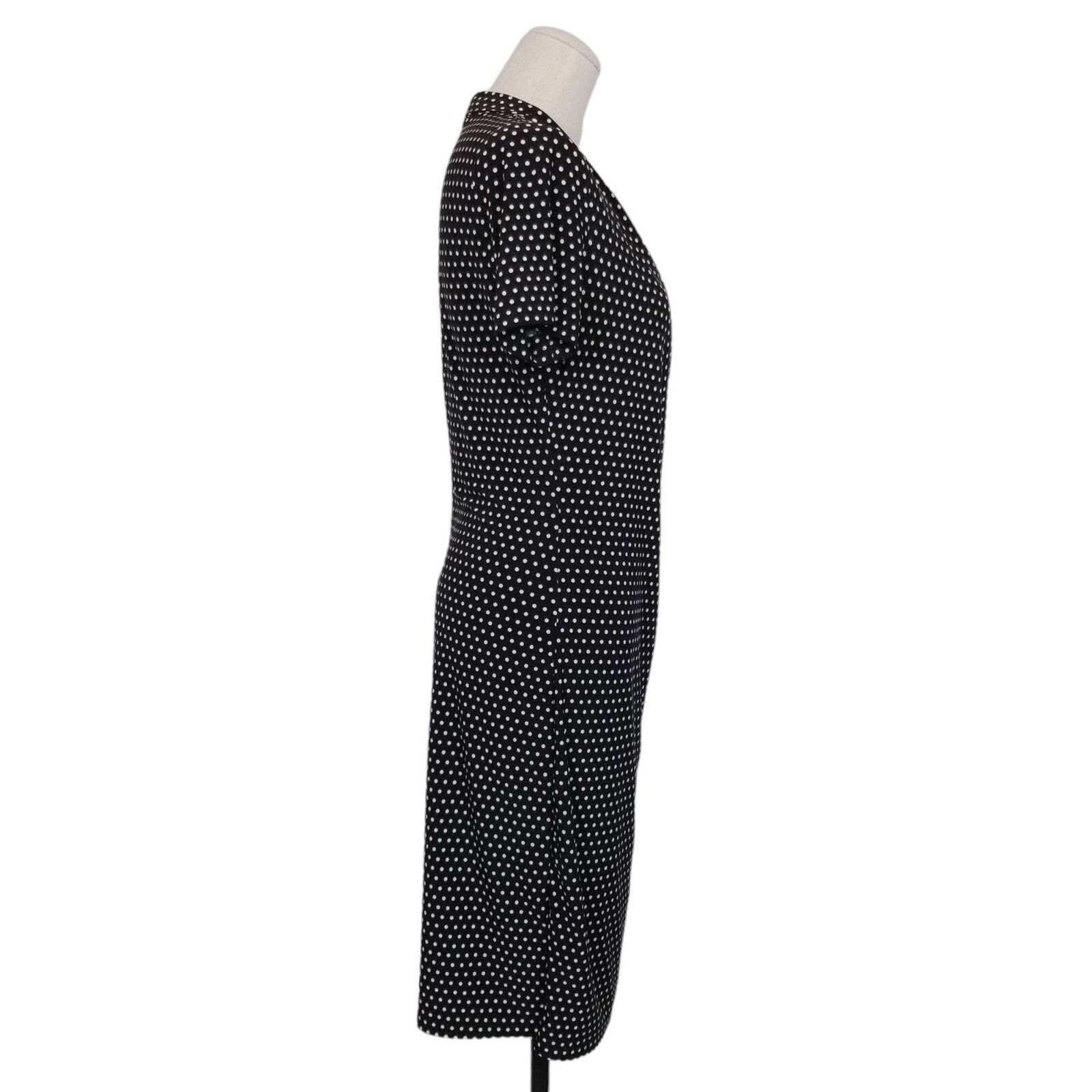 Norma Kamali Norma Kamali Baby Polka Dot Faux Wrap Dress Black & White M Size M / US 6-8 / IT 42-44 - 5 Thumbnail