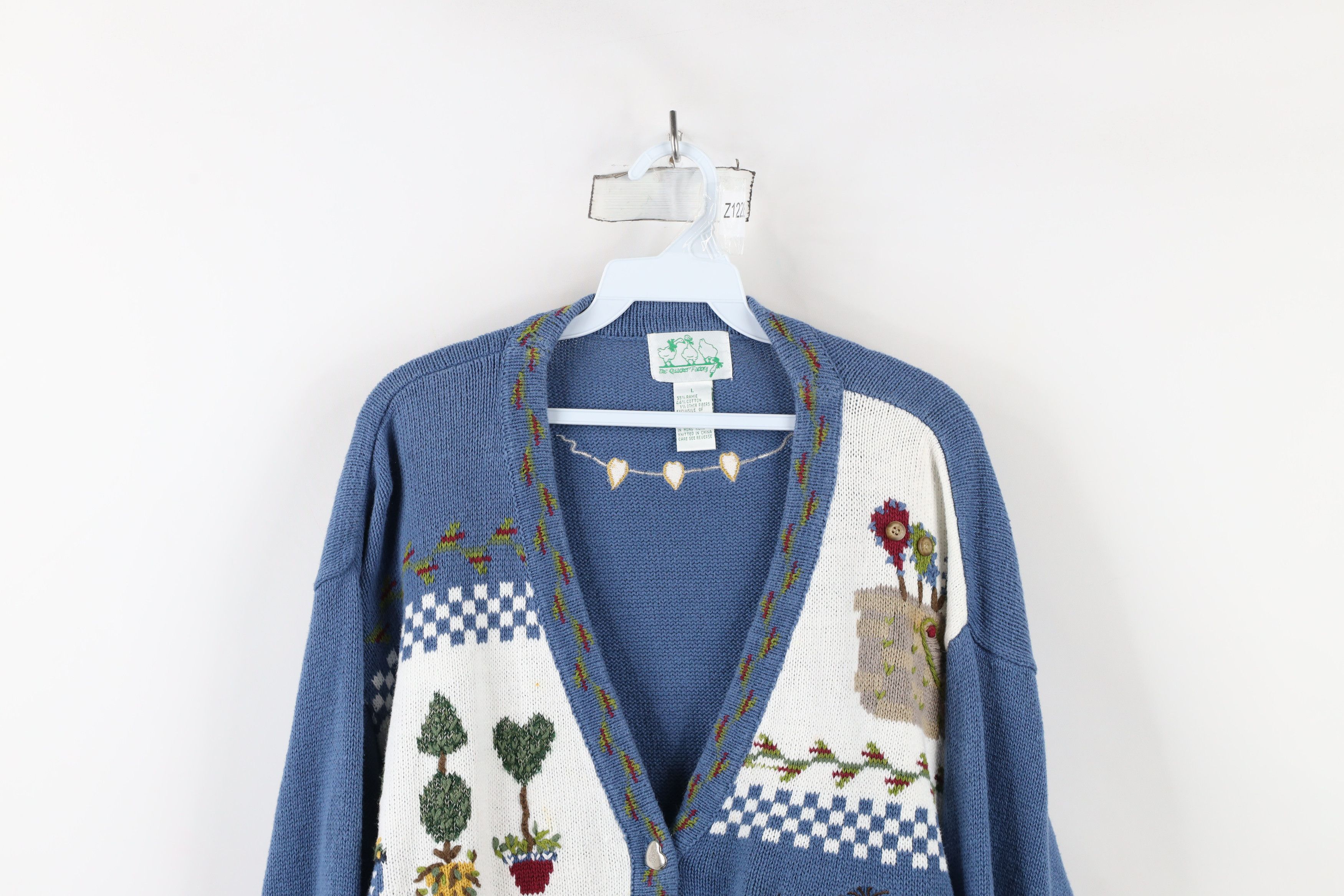 Vintage Vintage 90s Streetwear Angel Garden Tree Cardigan Sweater Size L / US 10 / IT 46 - 2 Thumbnail