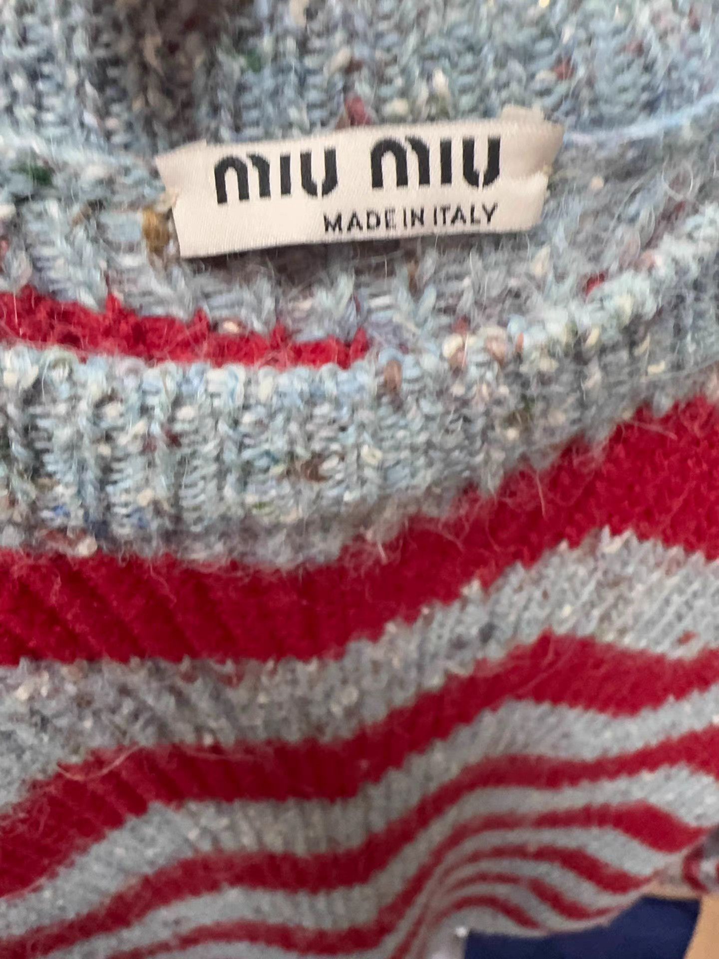 Miu Miu MIUMIU Wave Pattern Long Sleeve Sweater K13 Size XS / US 0-2 / IT 36-38 - 3 Thumbnail