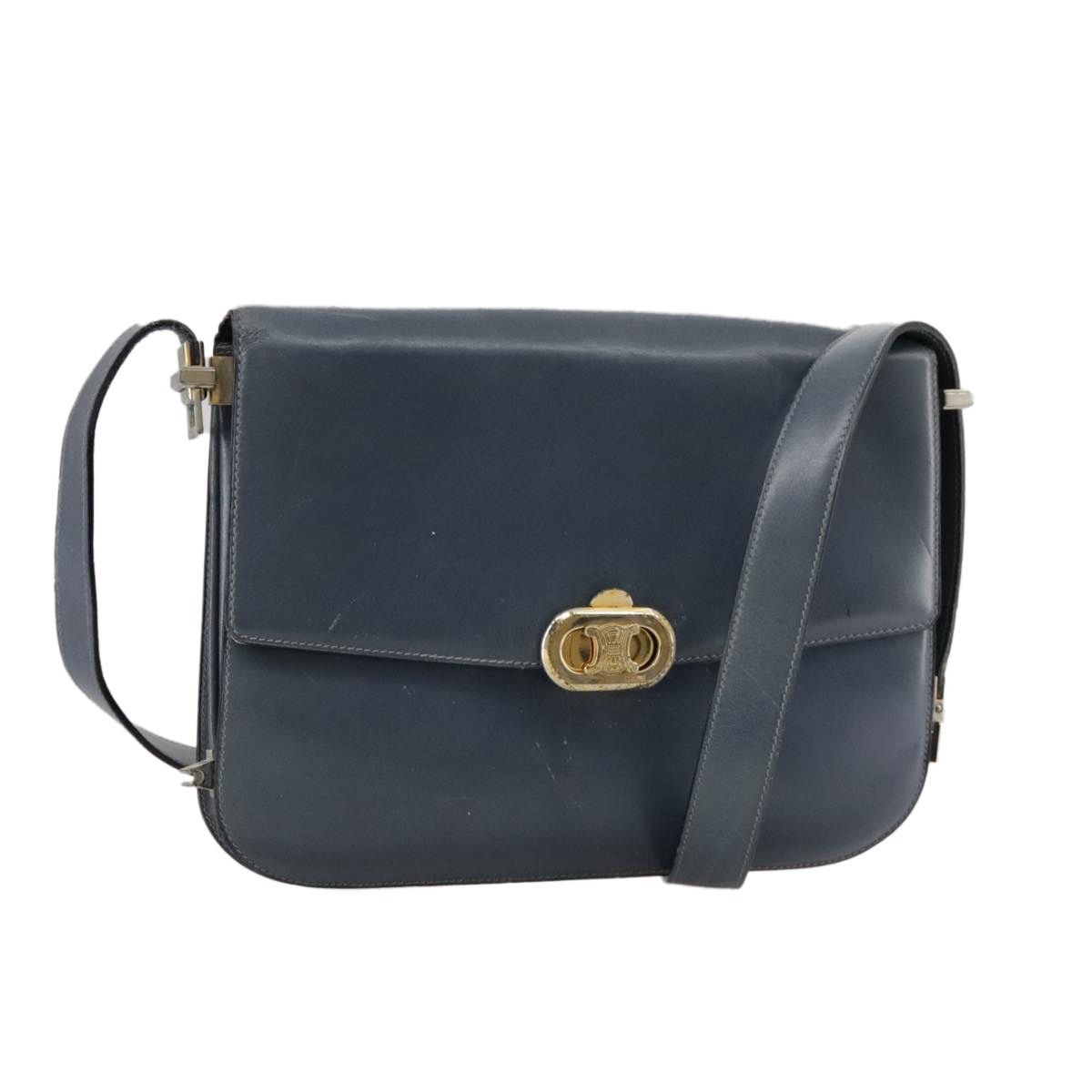 Celine CELINE Shoulder Bag Leather Blue Size ONE SIZE - 1 Thumbnail