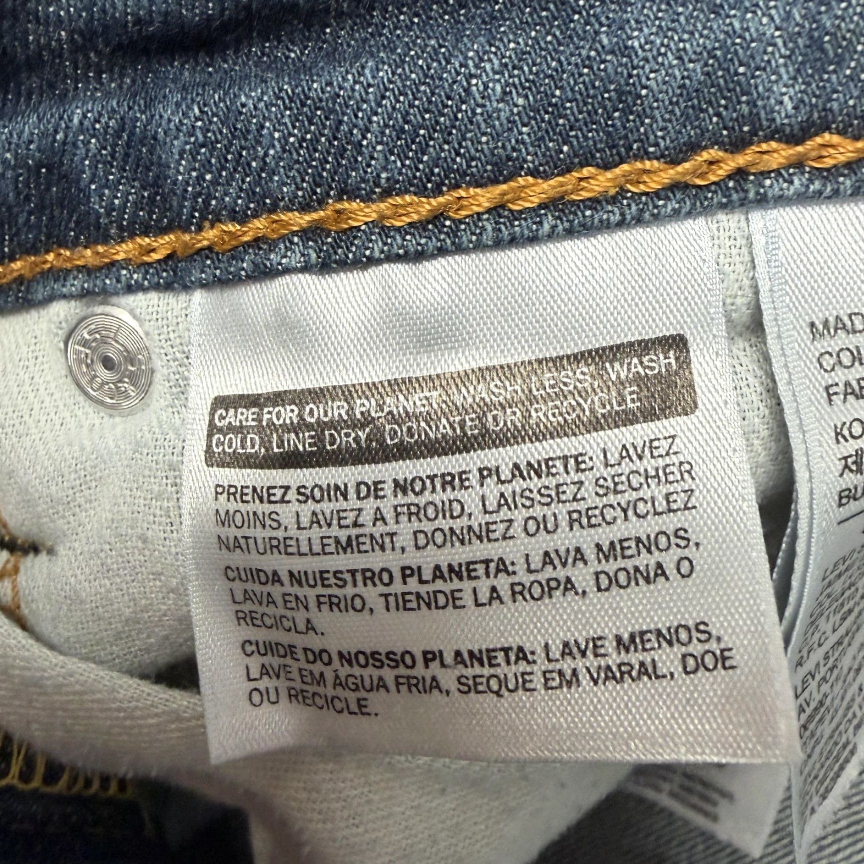 Levi's Levi's 511 Jeans Mens Slim Fit Stretch Denim Blue 30x28.5 Zip Fly Pockets 5 Pocket Dark Wash Size US 30 / EU 46 - 7 Thumbnail