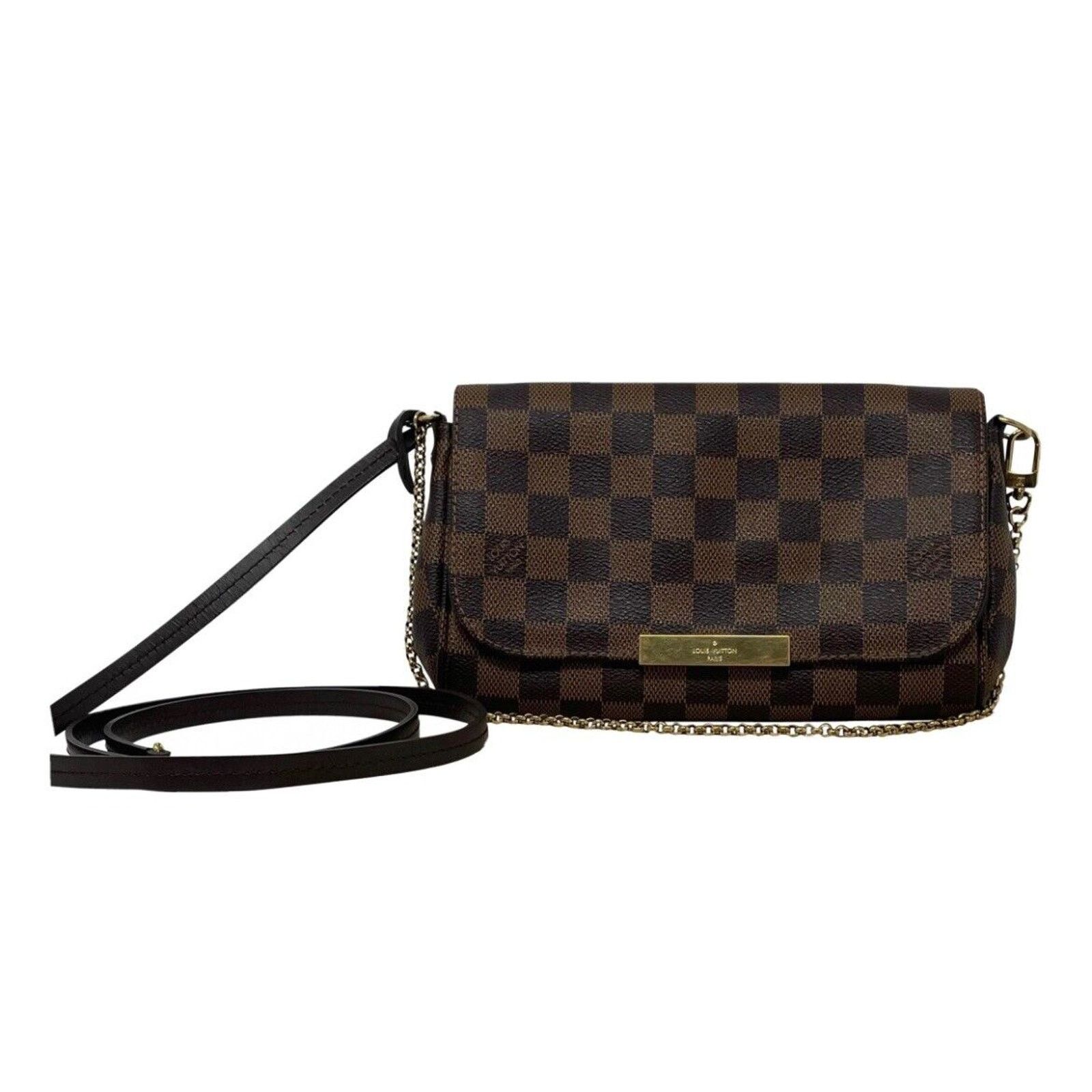 Louis Vuitton LOUIS VUITTON Favorite PM Damier Ebene Crossbody DISCONTINUE Size ONE SIZE - 1 Thumbnail