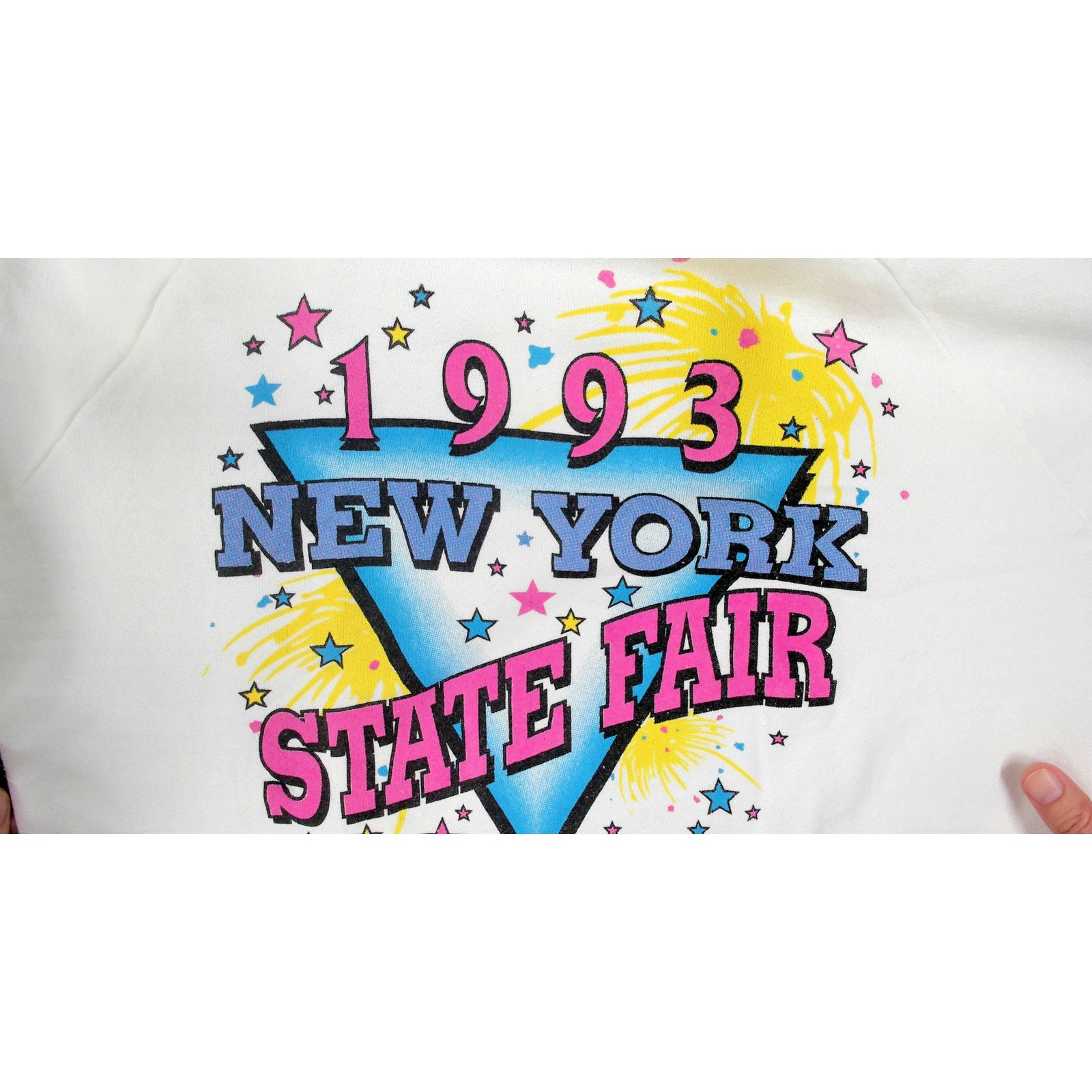 Fruit Of The Loom Fruit Of The Loom 1993 NY State Fair Neon Graphic Sweatshirt Size L / US 10 / IT 46 - 11 Thumbnail