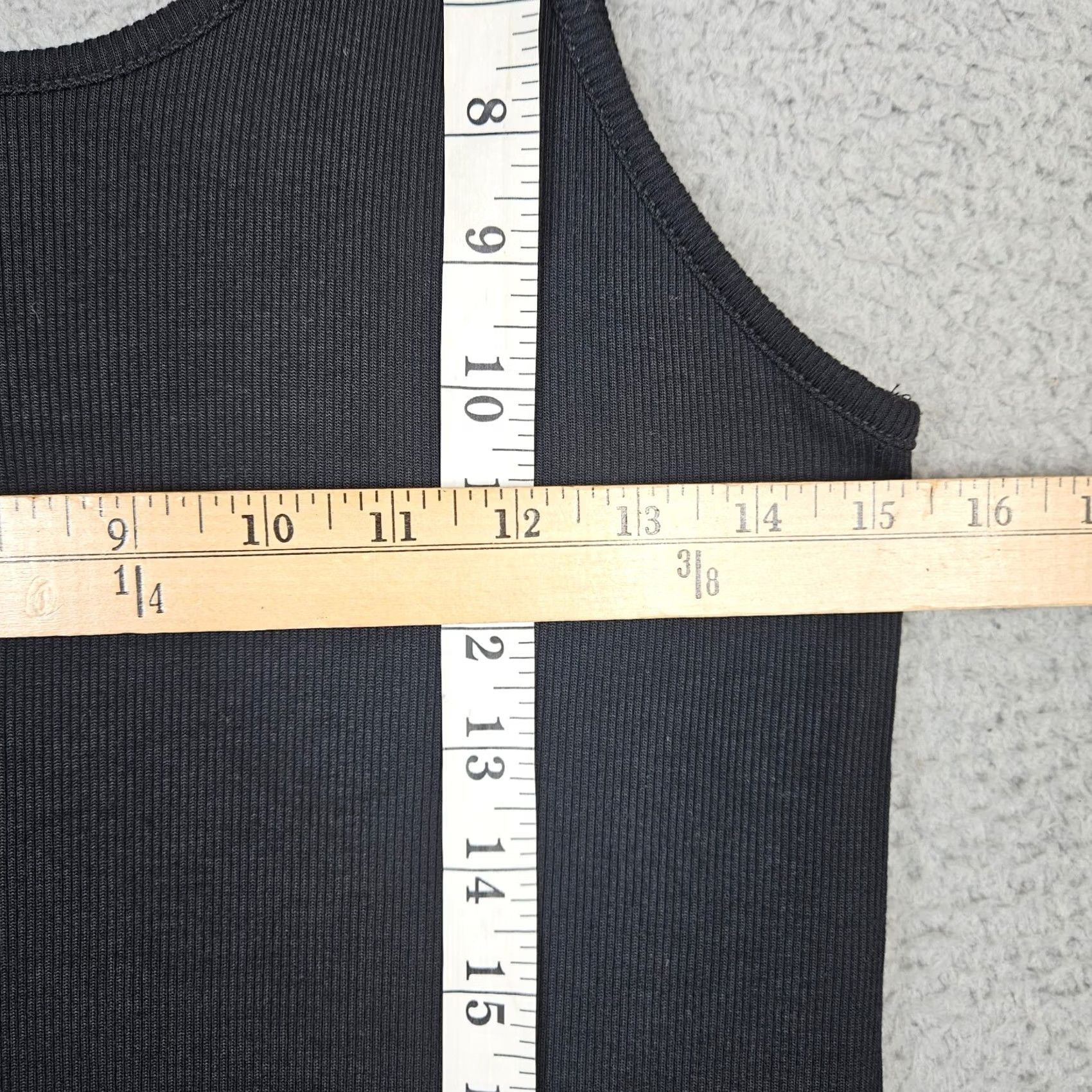 Vintage Marina Maxi Dress Tank Top Layered Black XS Women’s Ribbed Cotton Spandex Size XS / US 0-2 / IT 36-38 - 3 Thumbnail