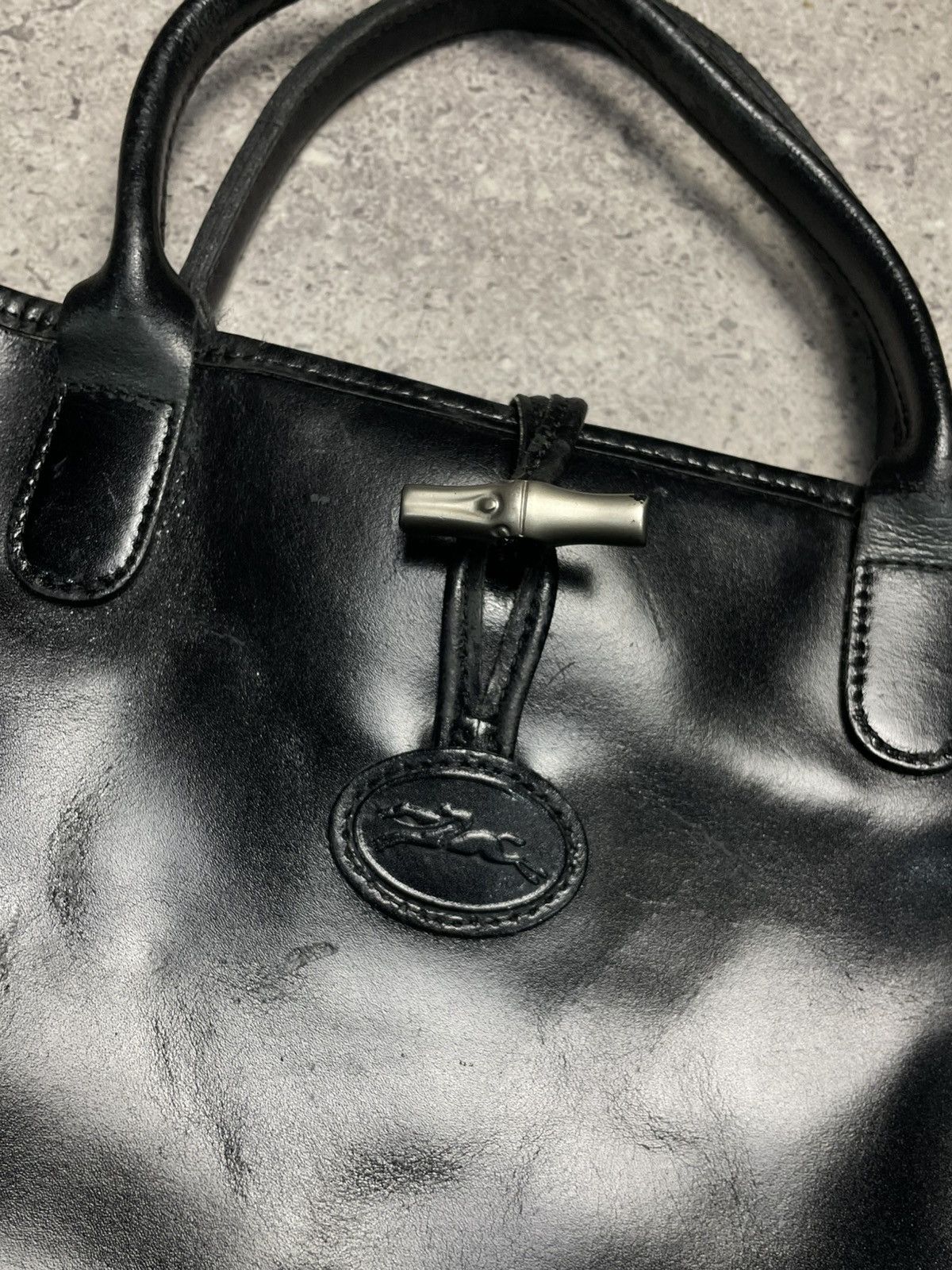 Longchamp LONGCHAMP LEATHER HANDBAG x DESIGNER x VINTAGE x RARE Size ONE SIZE - 12 Thumbnail