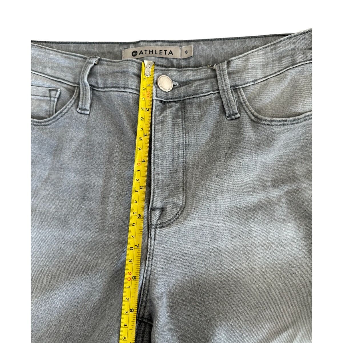 Athleta Athleta Sculptek Skinny Light Gray Stretchy Athleisure Jeans Size 30" / US 8 / IT 44 - 11 Thumbnail