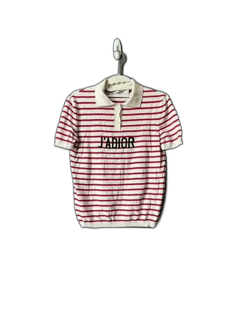 Dior Christian Dior Pink Animal Print Knit Polo Shirt | Grailed