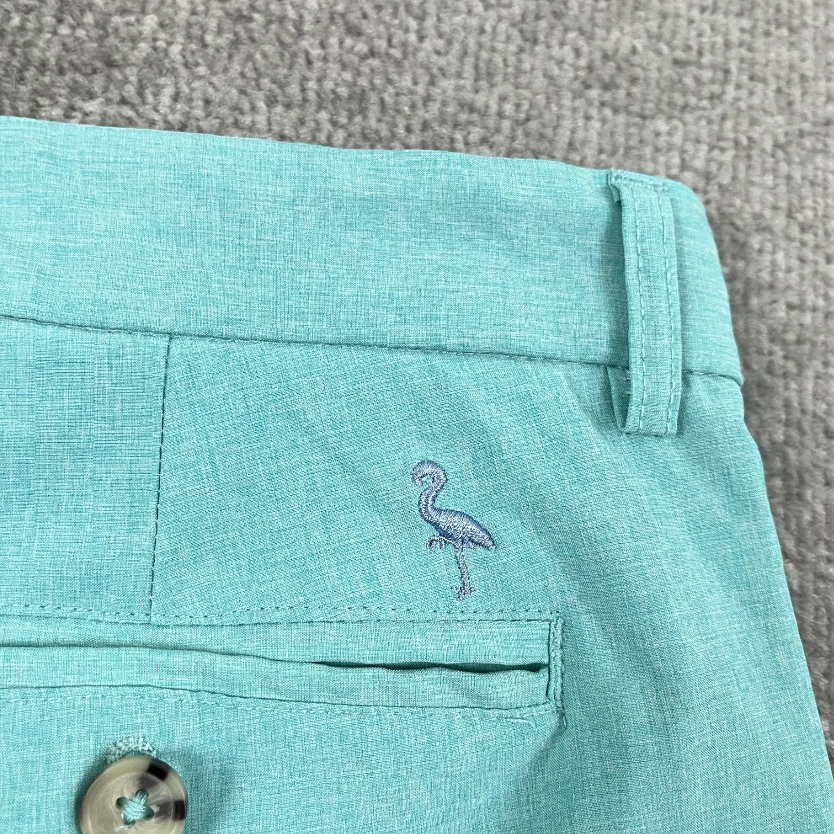 Tailorbyrd TAILORBYRD Shorts Mens Regular Size 32 Blue Green Chino 8.5" Inseam Casual Golf Pants Pockets Size US 32 / EU 48 - 3 Thumbnail