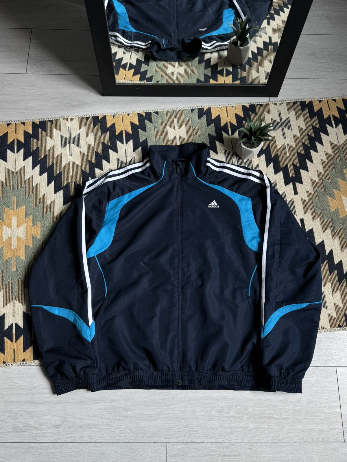 Adidas Vintage Adidas Nylon 3Stripes Track Jacket Size US L / EU 52-54 / 3 - 6 Thumbnail