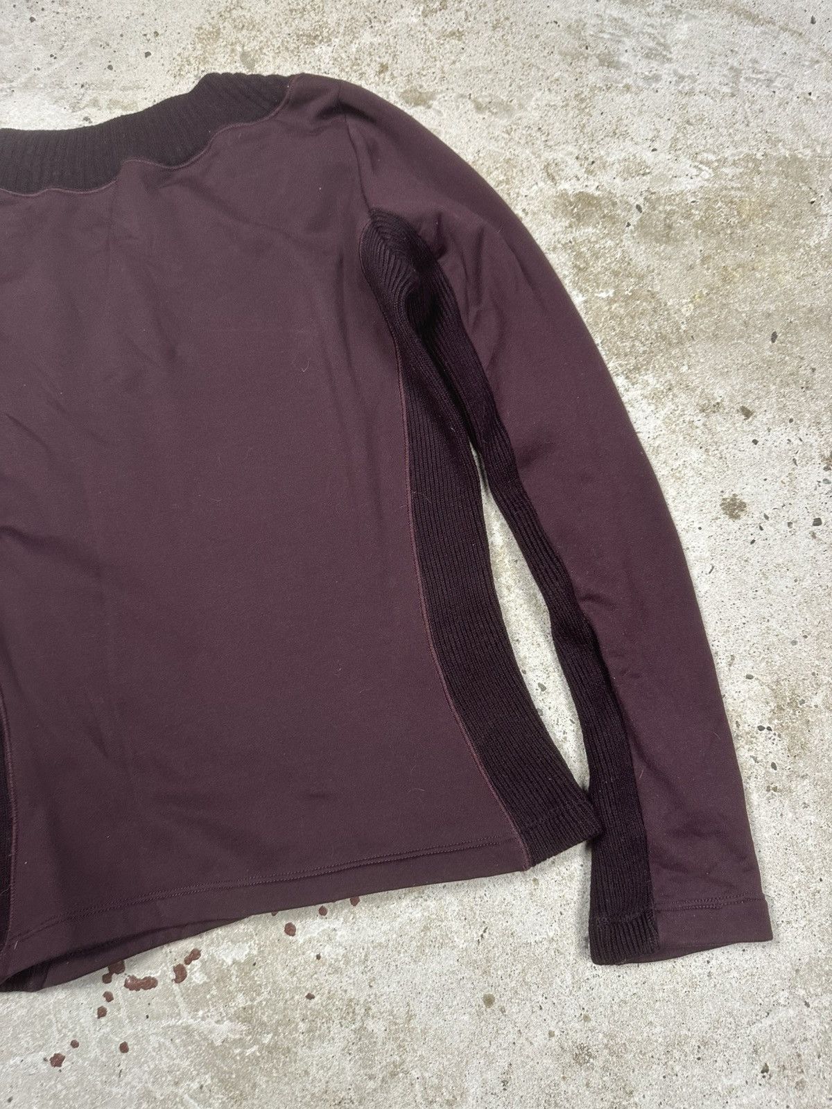 Moncler Vintage 90s Moncler Burgundy Top Long Sleeve Logo Size S / US 4 / IT 40 - 13 Thumbnail