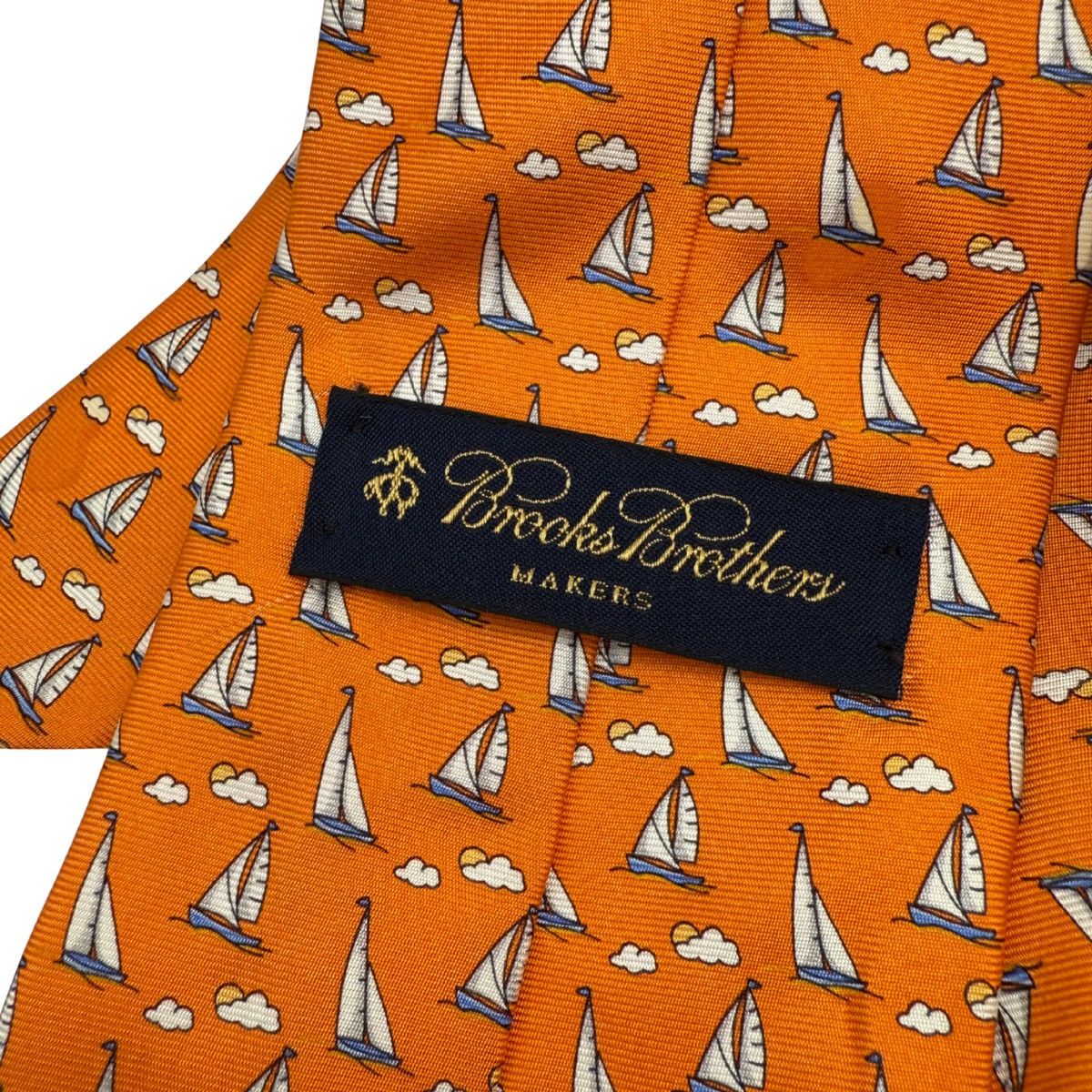 Brooks Brothers Brooks Brothers Silk Tie, Orange, Made in USA Size ONE SIZE - 5 Thumbnail