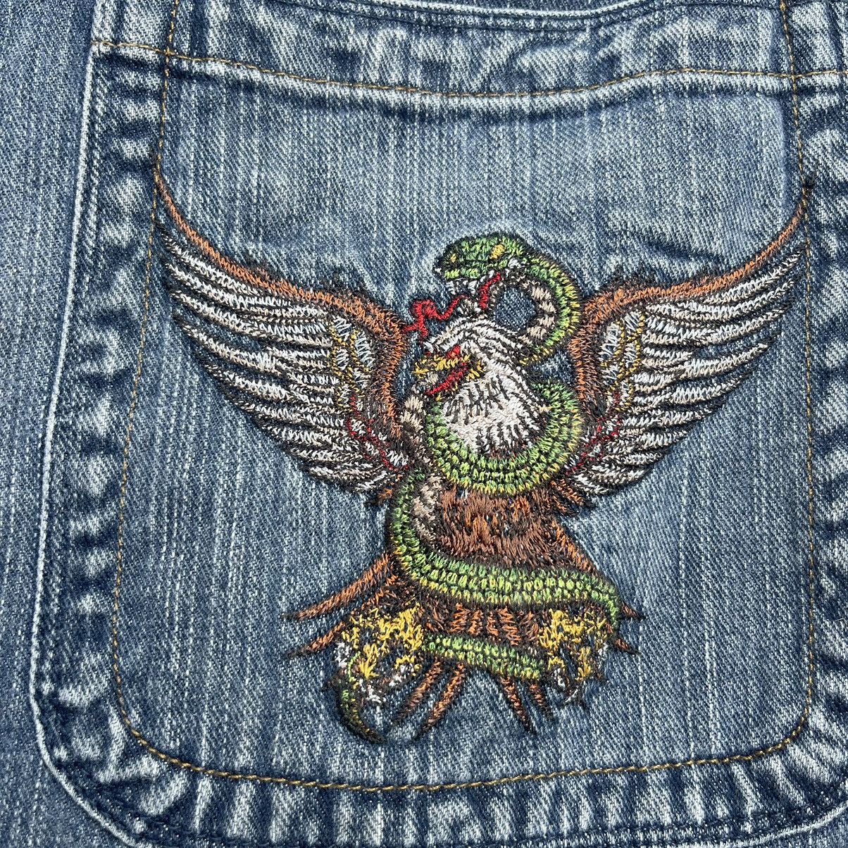 JNCO Vintage Y2k JNCO Embroidered Snake Eagle Jeans Size US 26 / EU 42 - 2 Thumbnail