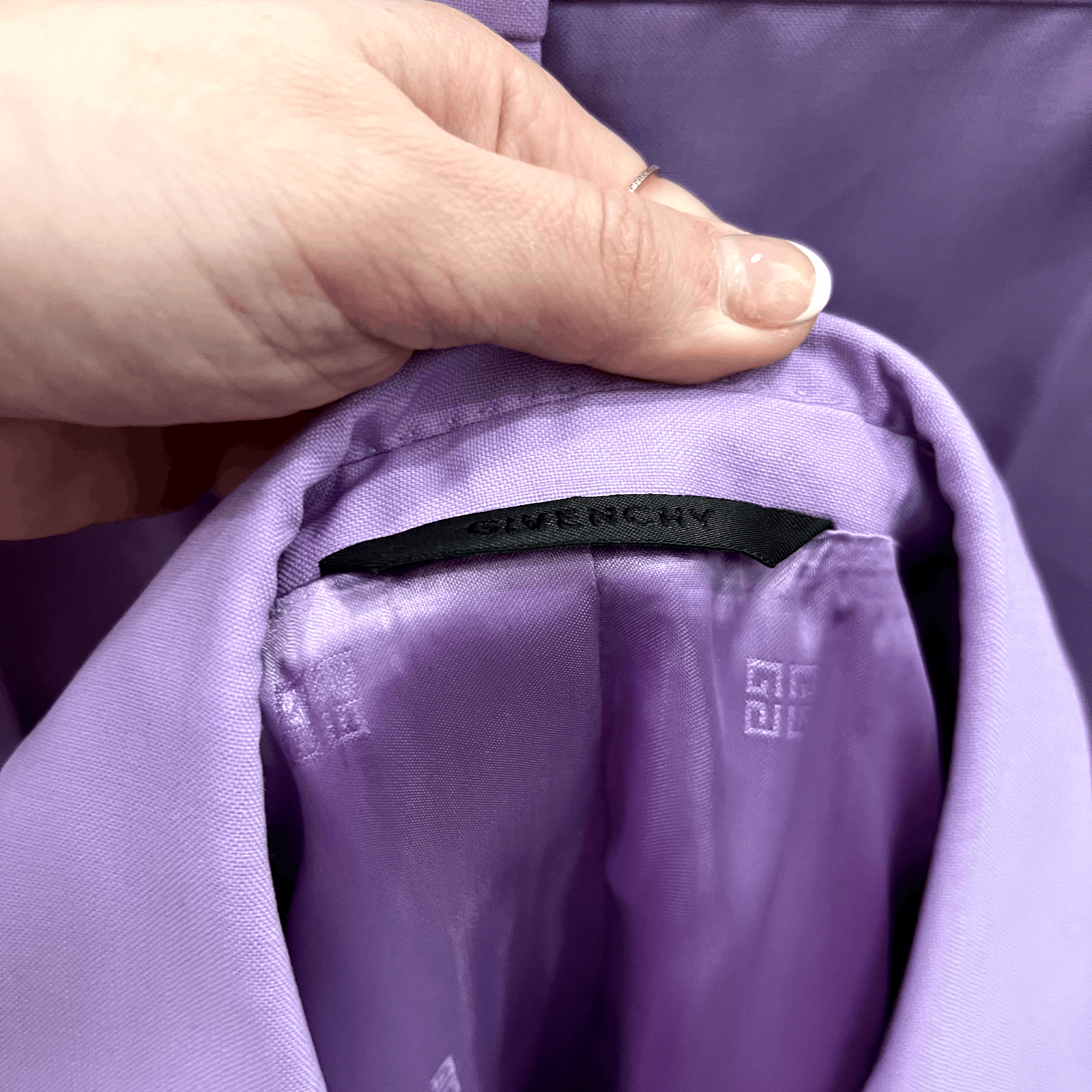 Givenchy NWT $3,975 FW21 RUNWAY Lilac Padlock Jacket Pant Suit Set Size 27" / US 4 / IT 40 - 10 Thumbnail