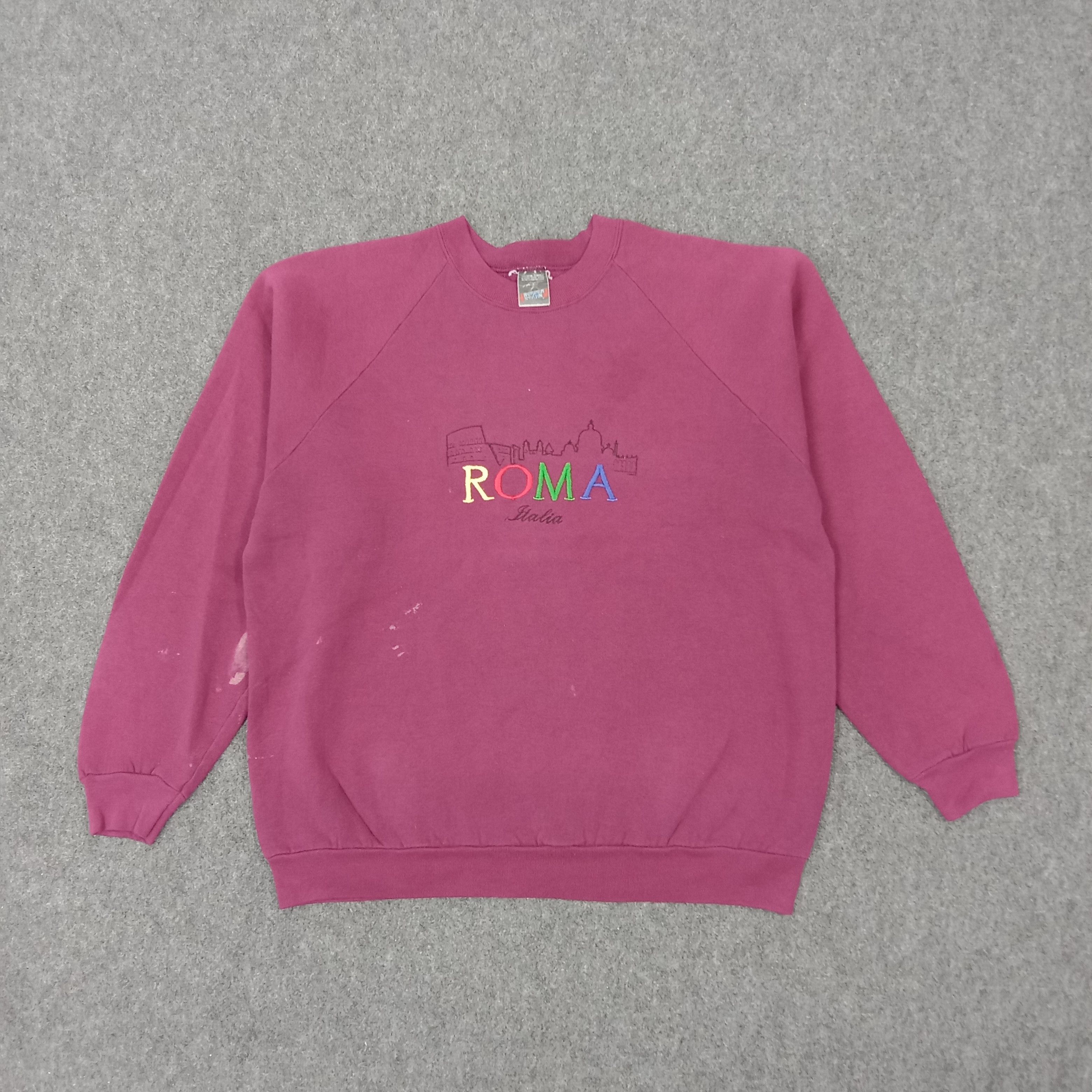 Vintage ROMA Italia Embroidery 90's Sweatshirt C263N9 Size US L / EU 52-54 / 3 - 1 Thumbnail